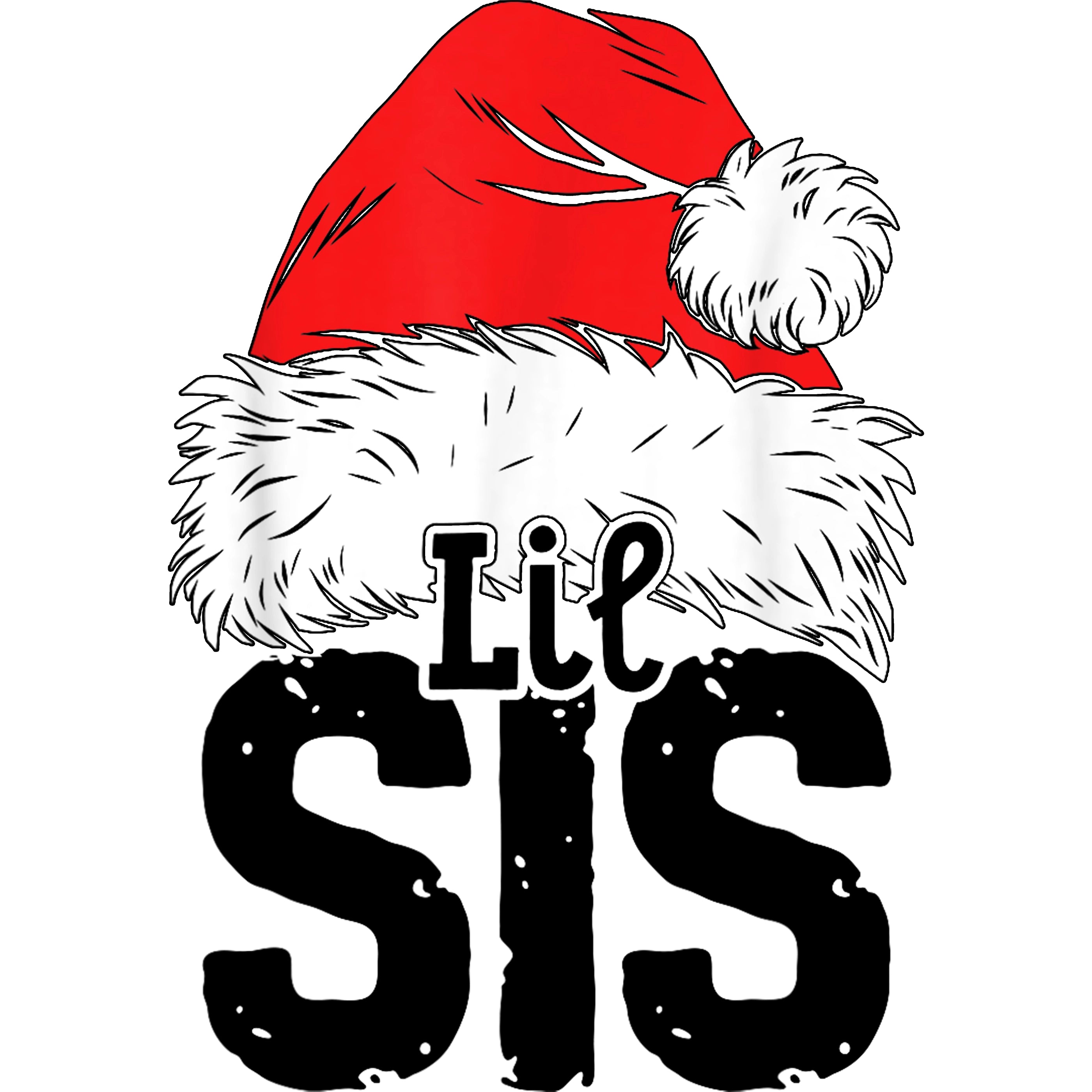 Bügelbild Weihnachtsmütze Familie Lil Sis