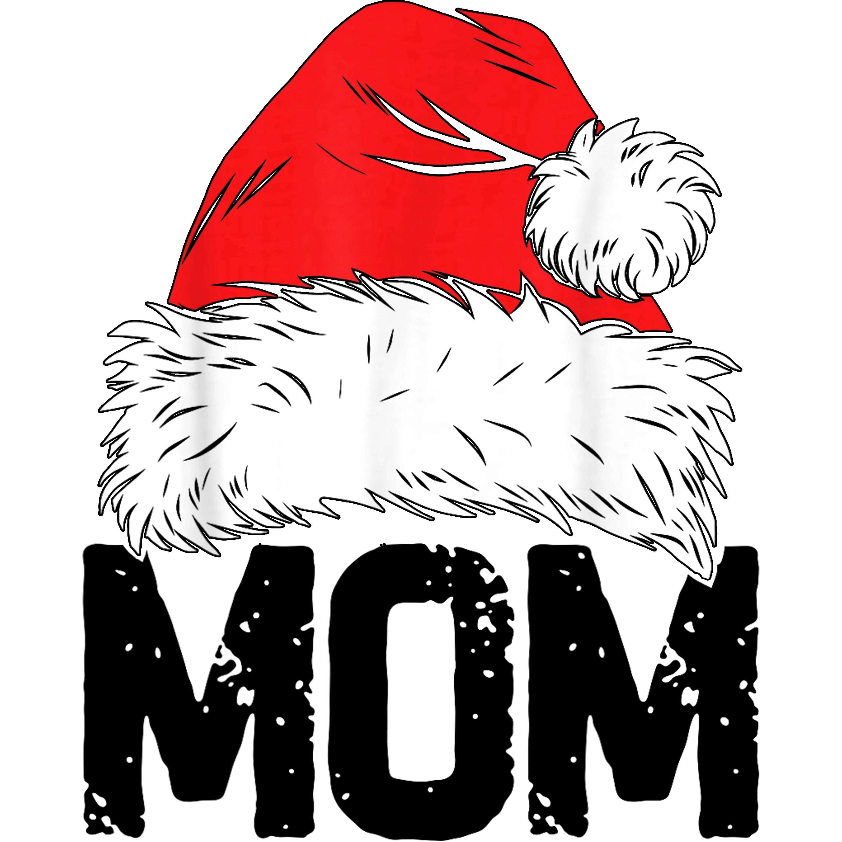 Bügelbild Weihnachtsmütze Familie Mom