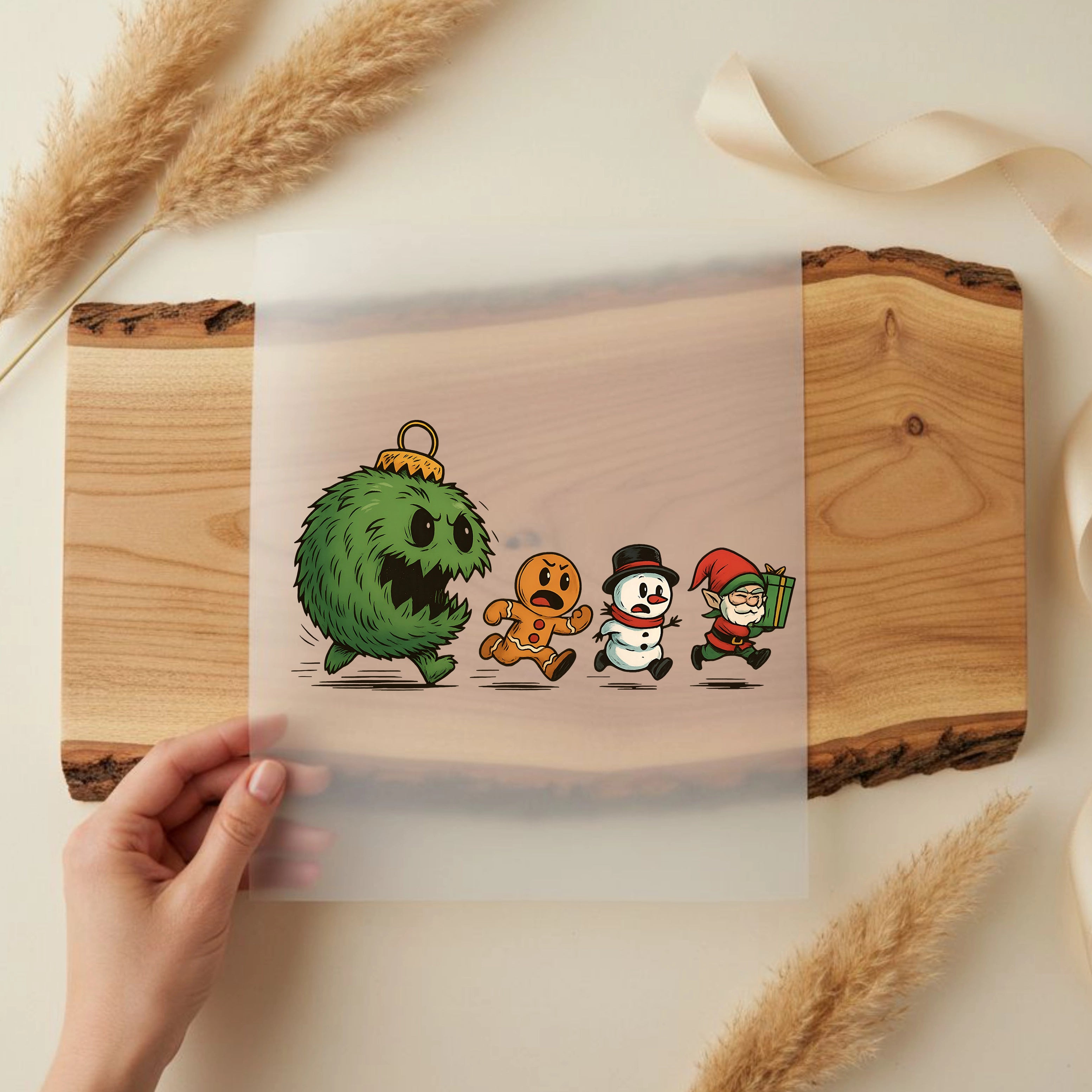 Bügelbild Weihnachts Rennen