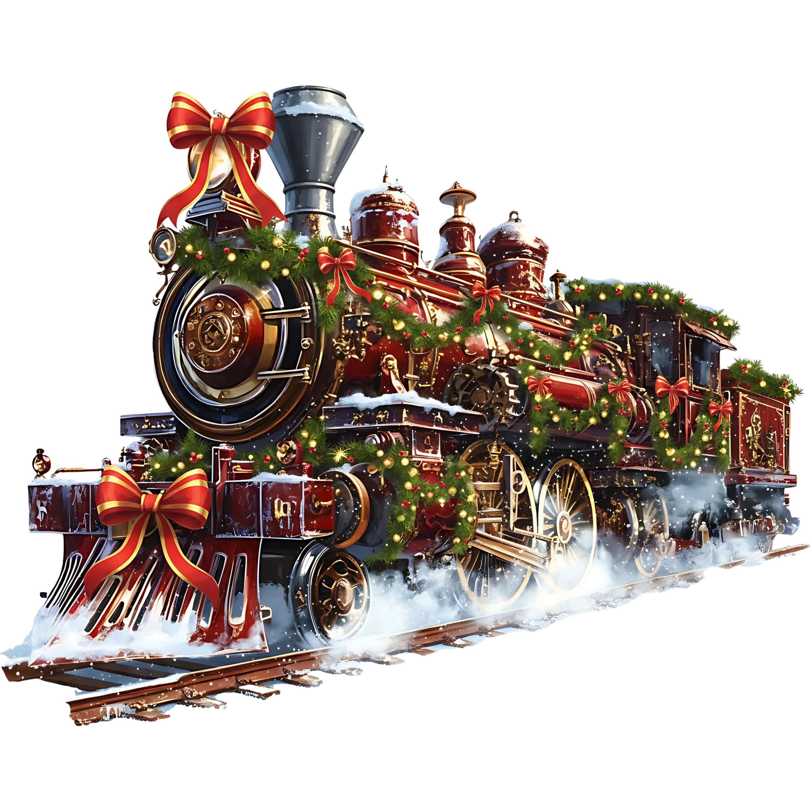 Bügelbild Weihnachtszug