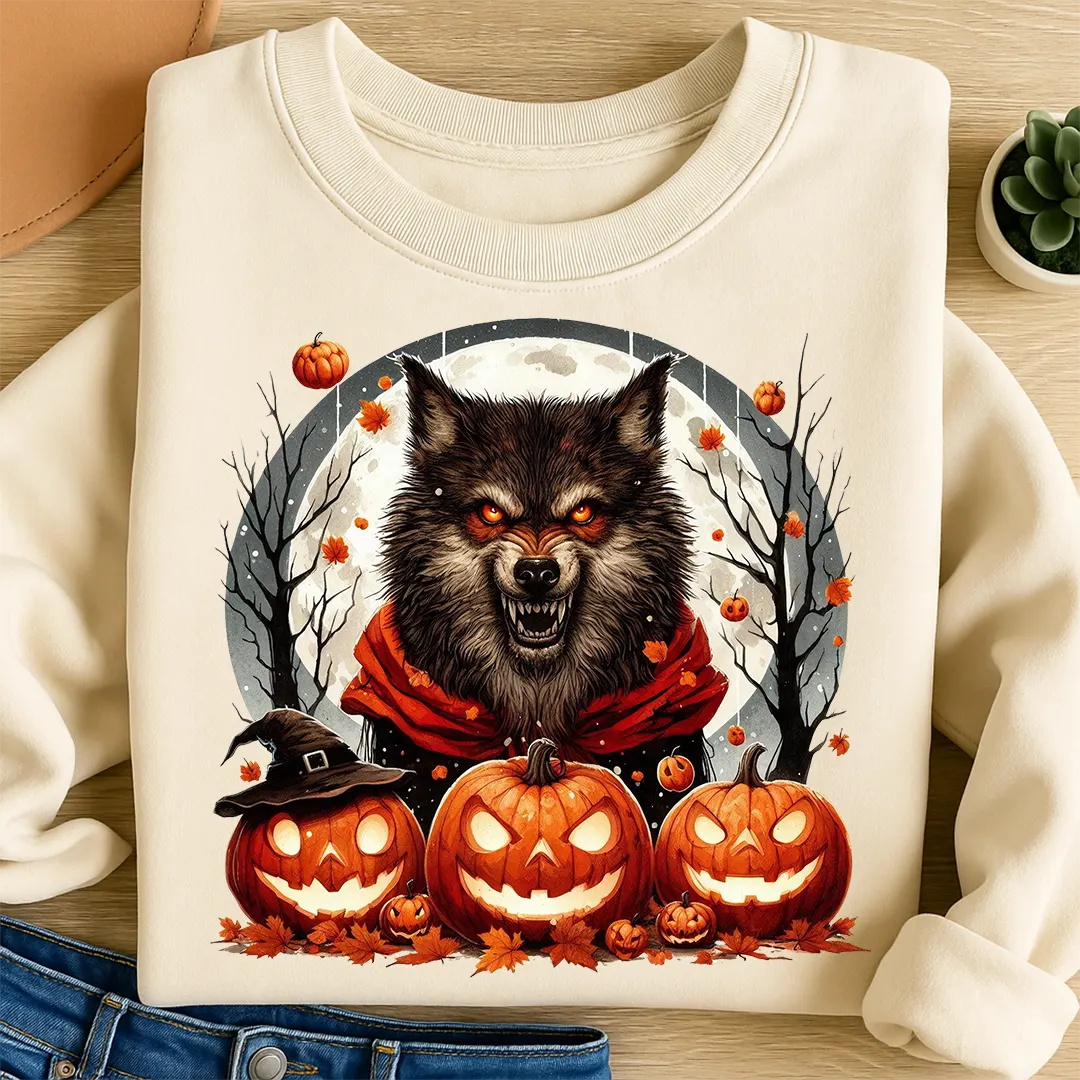Bügelbild Werwolf Kürbisfluch
