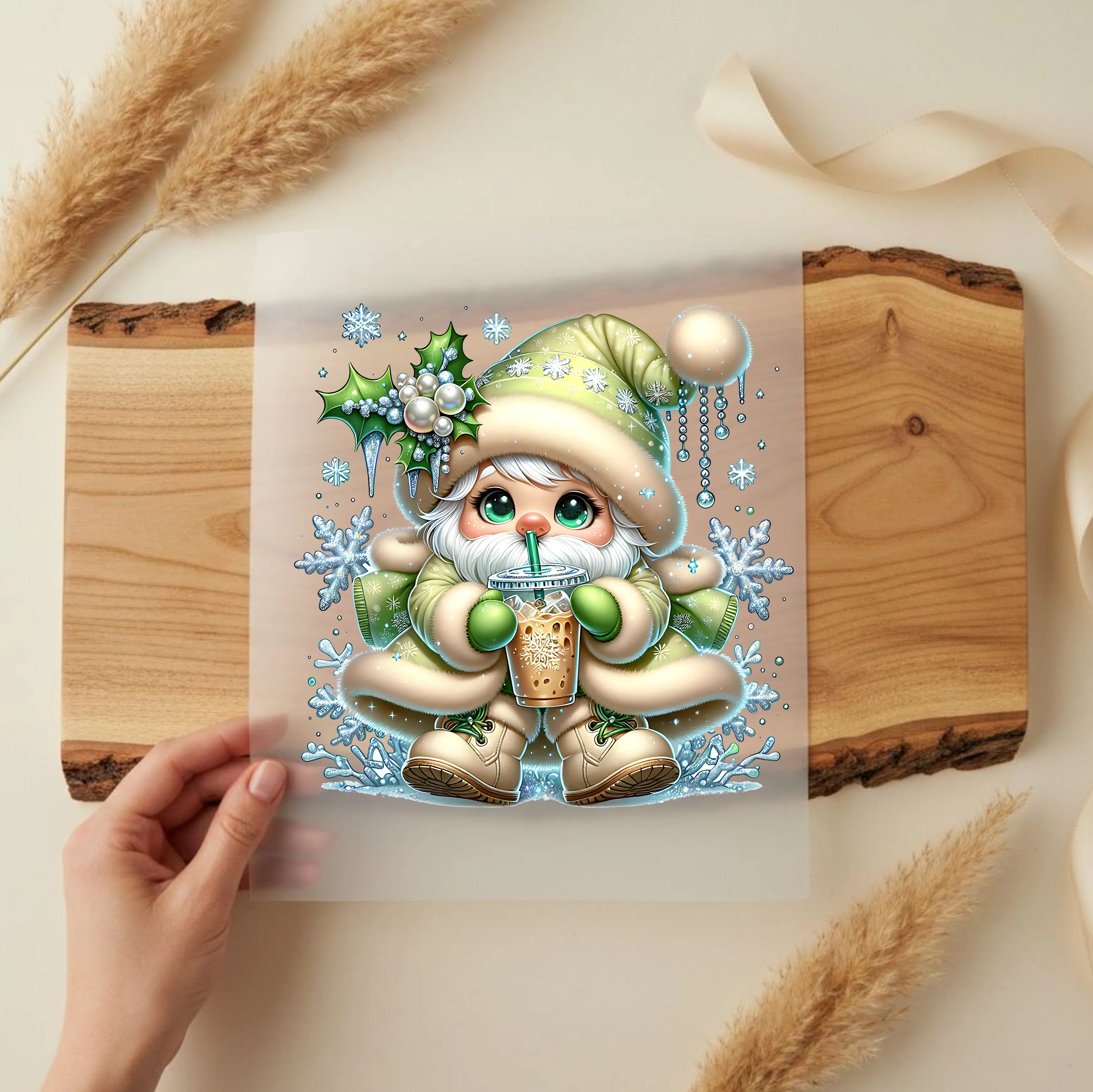 Bügelbild Wichtel Iced Christmas