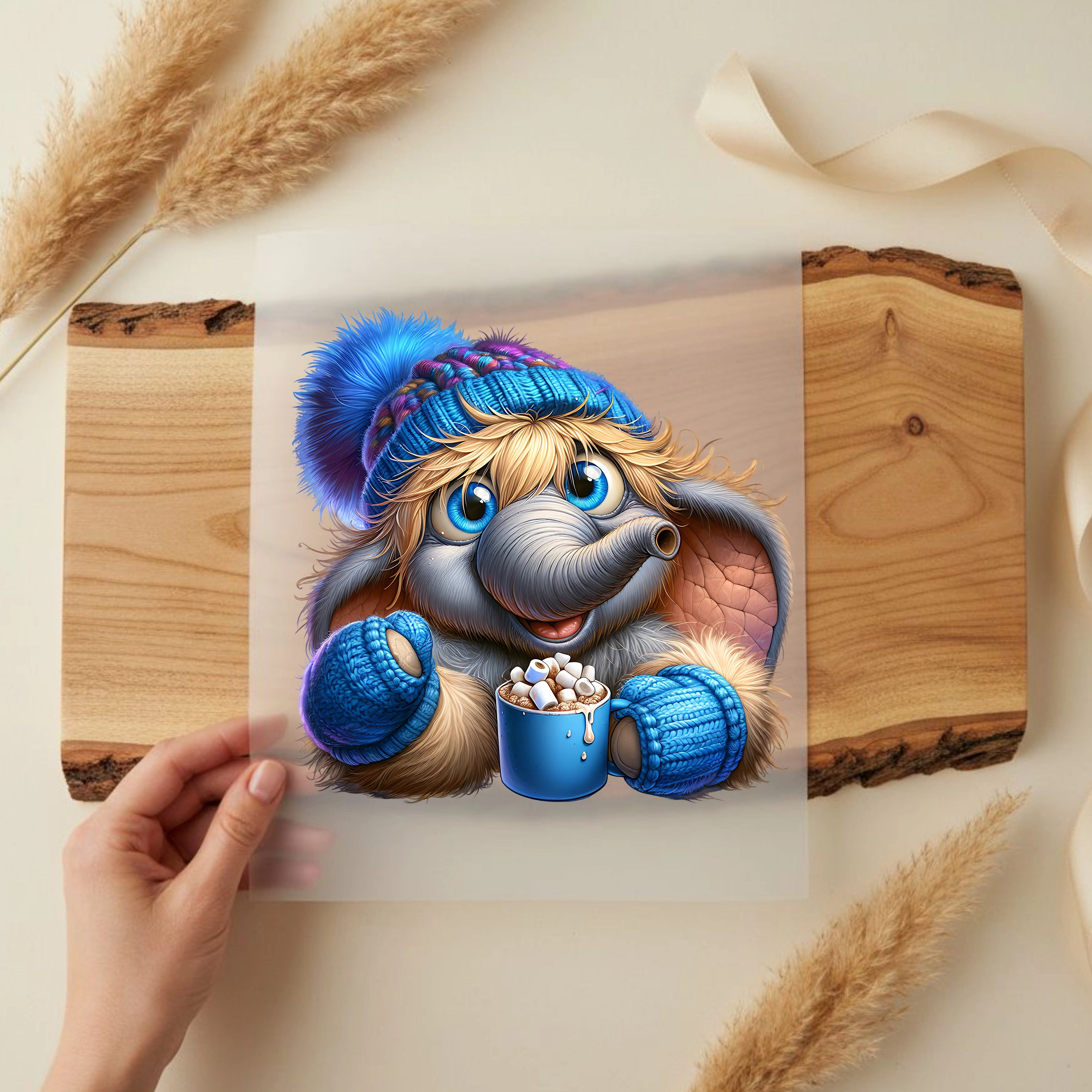 Bügelbild Winter Elefant Emil