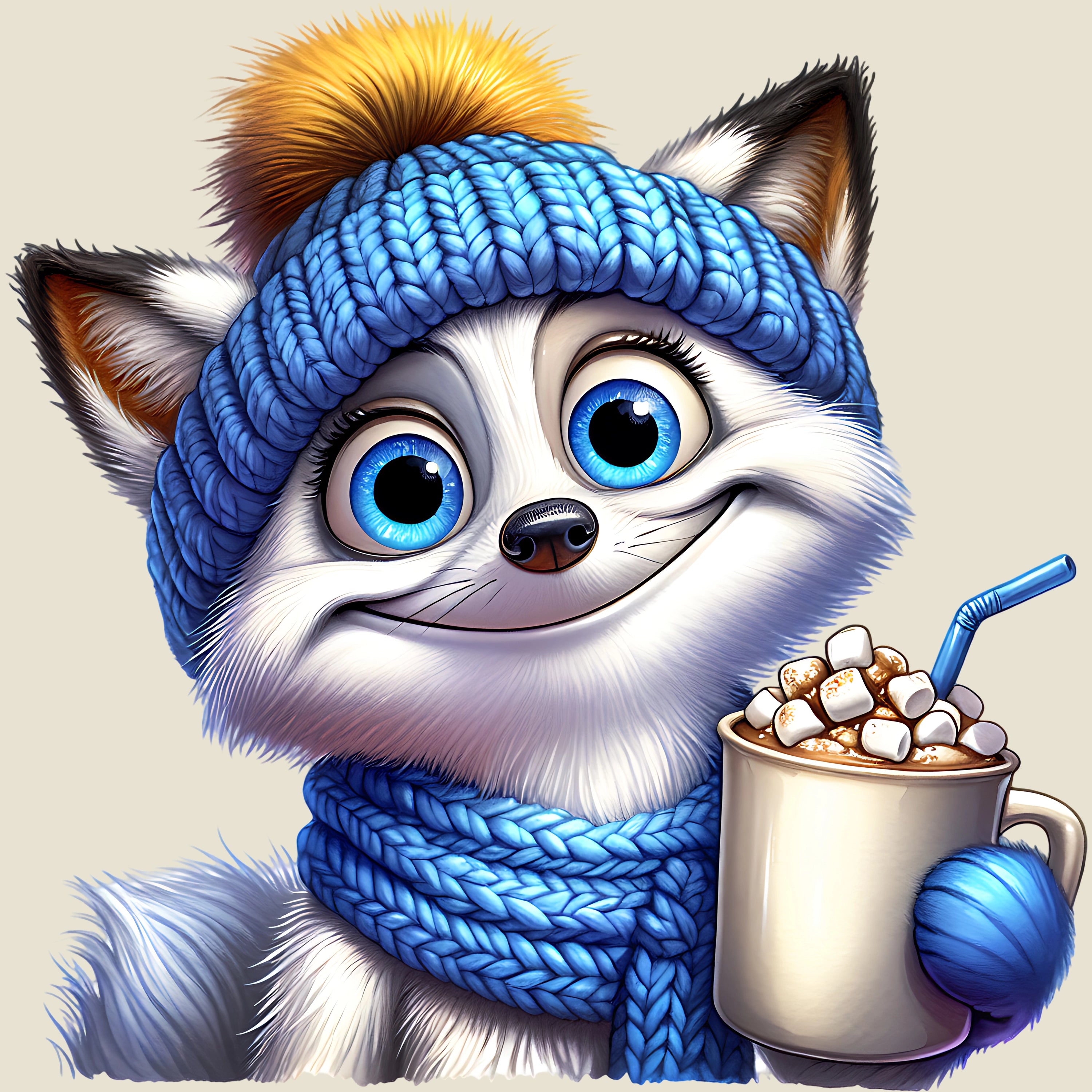 Bügelbild Winter Fuchs Finn