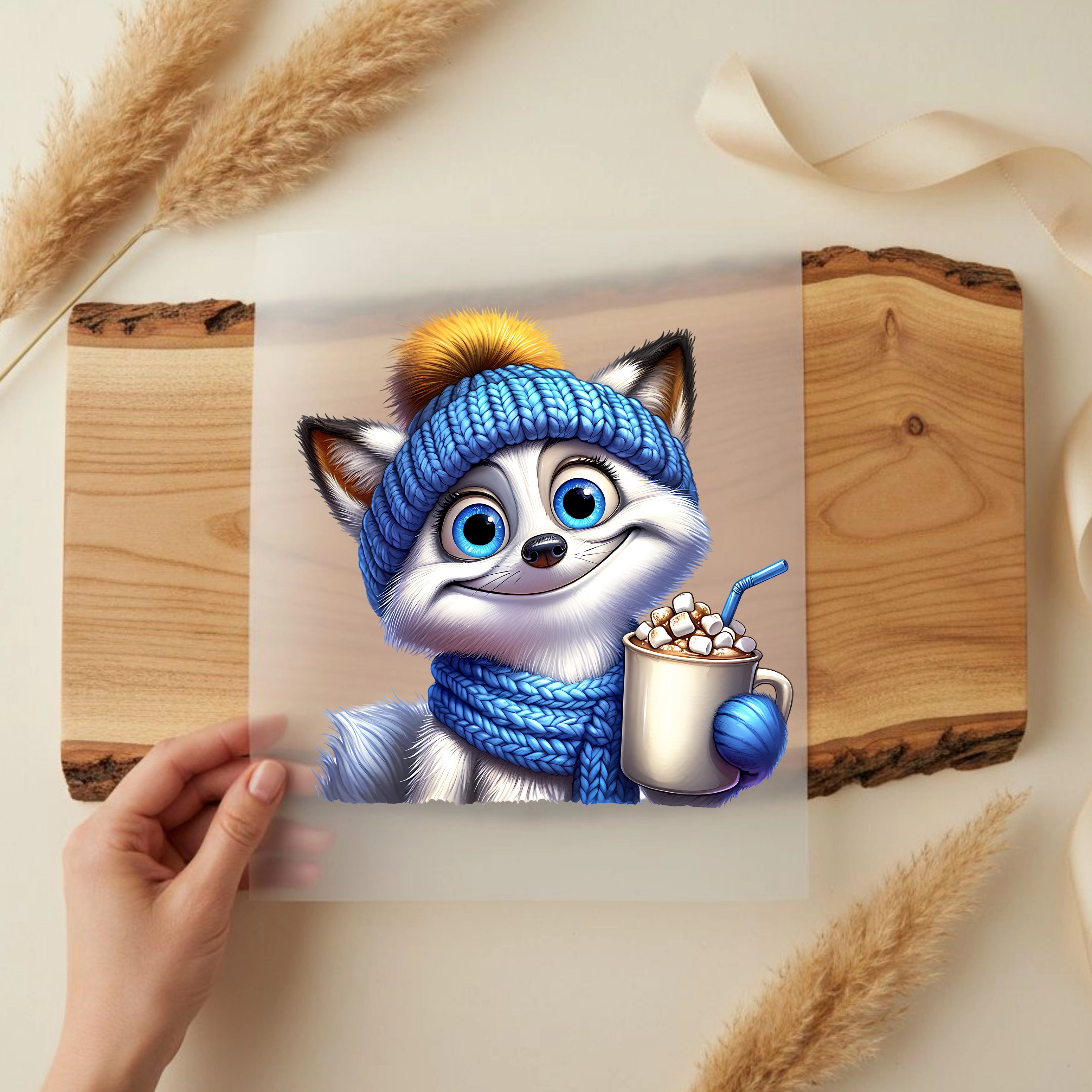 Bügelbild Winter Fuchs Finn