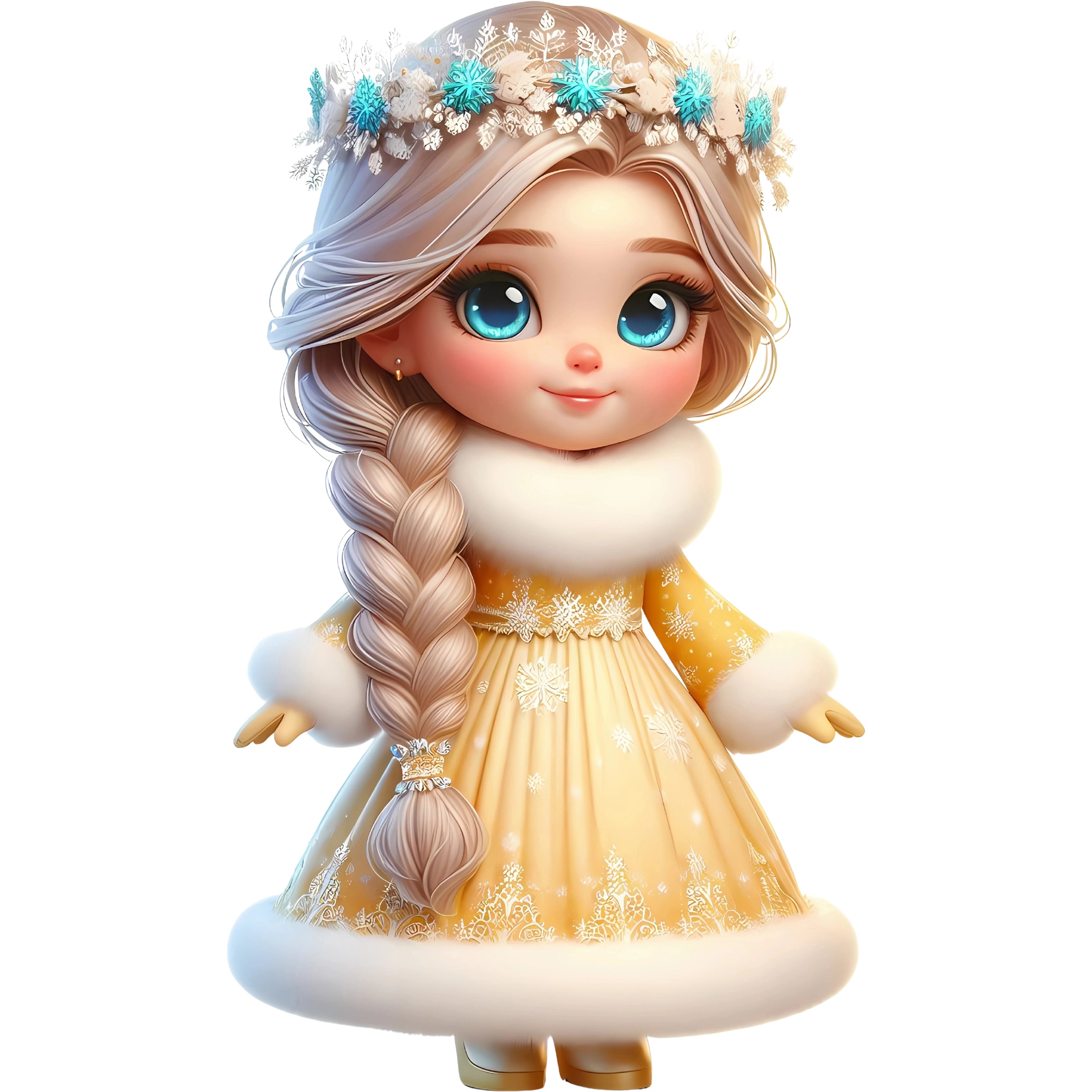 Bügelbild Winter Prinzessin Sunshine