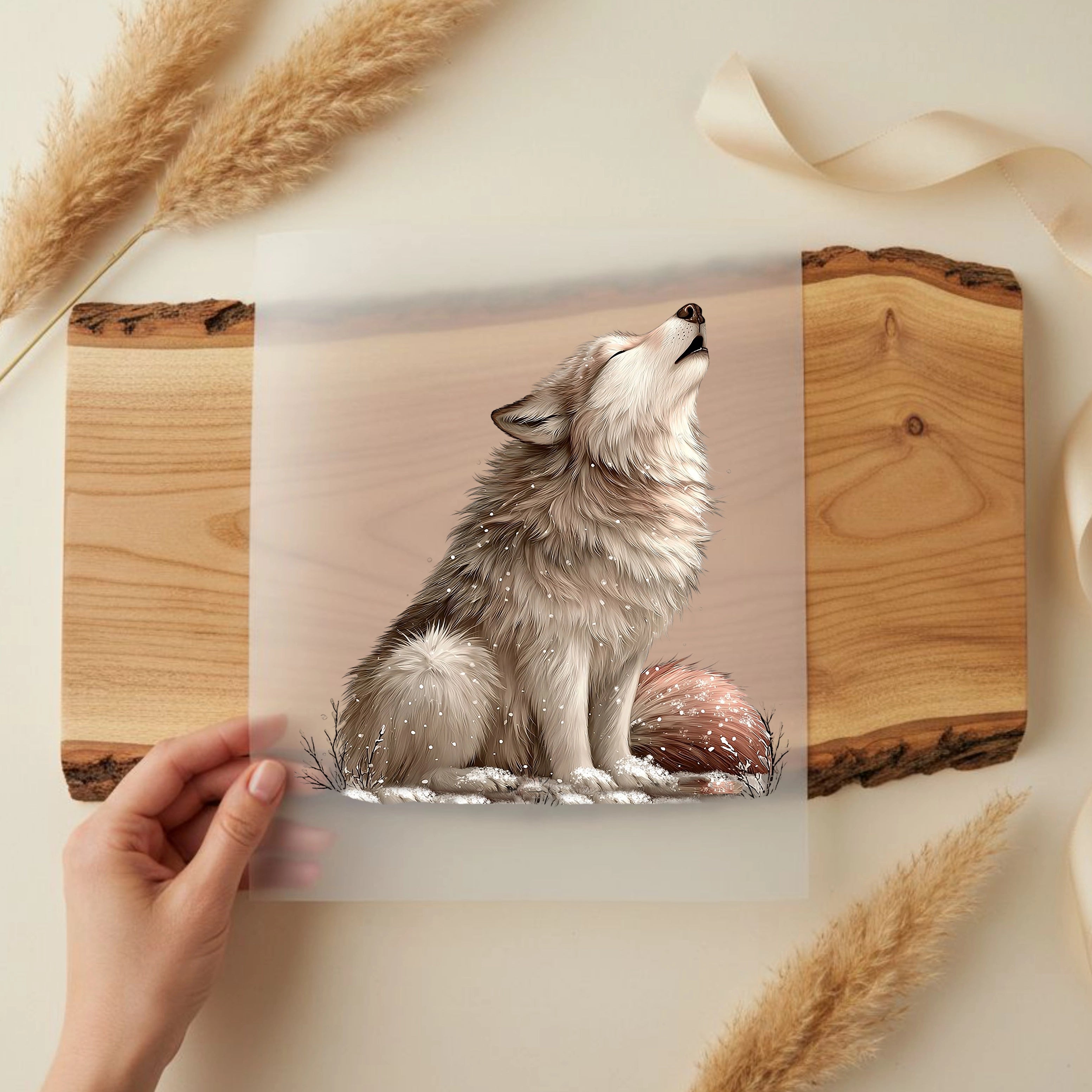 Bügelbild Winter Wolf Finn