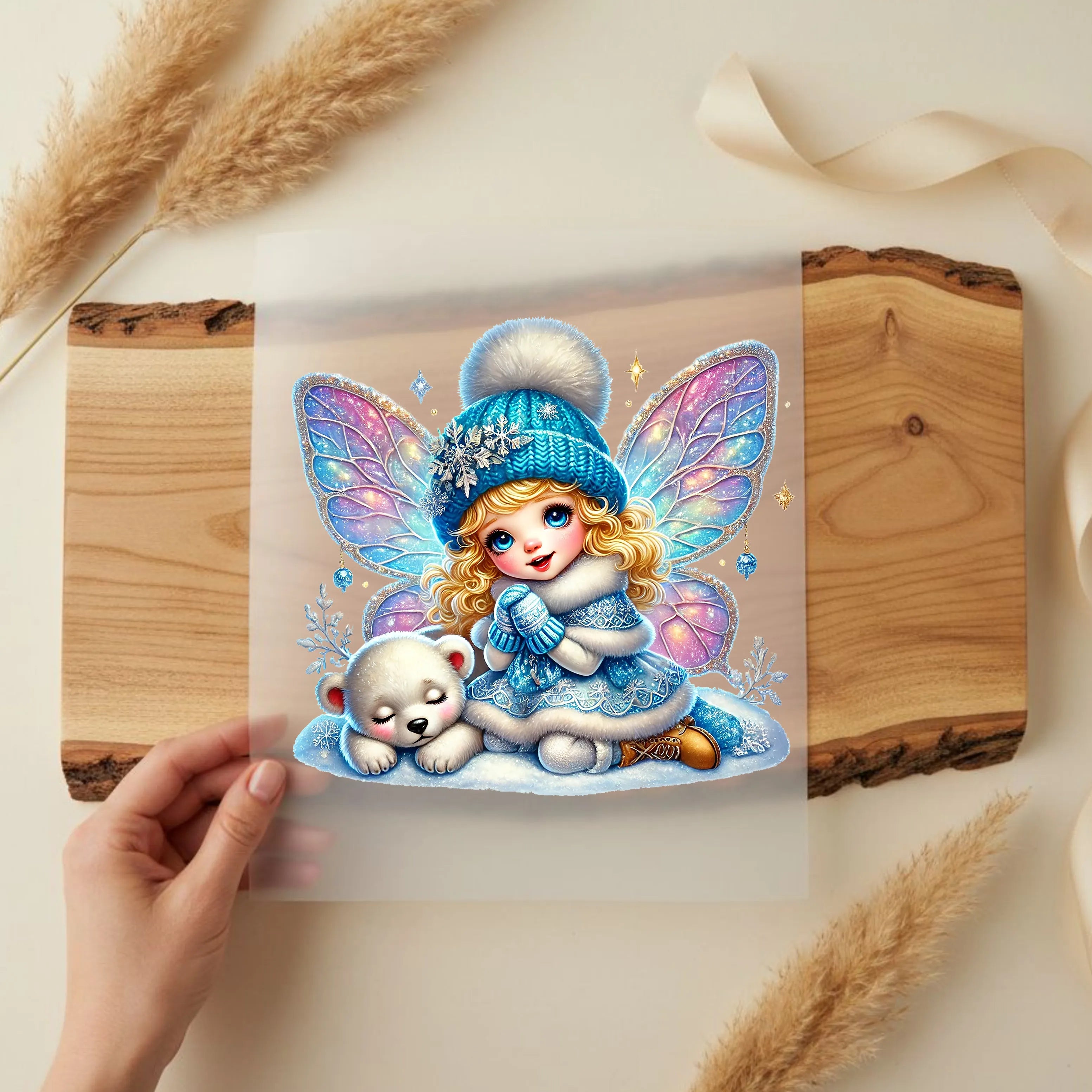 Bügelbild Winterfee Schneeglanz