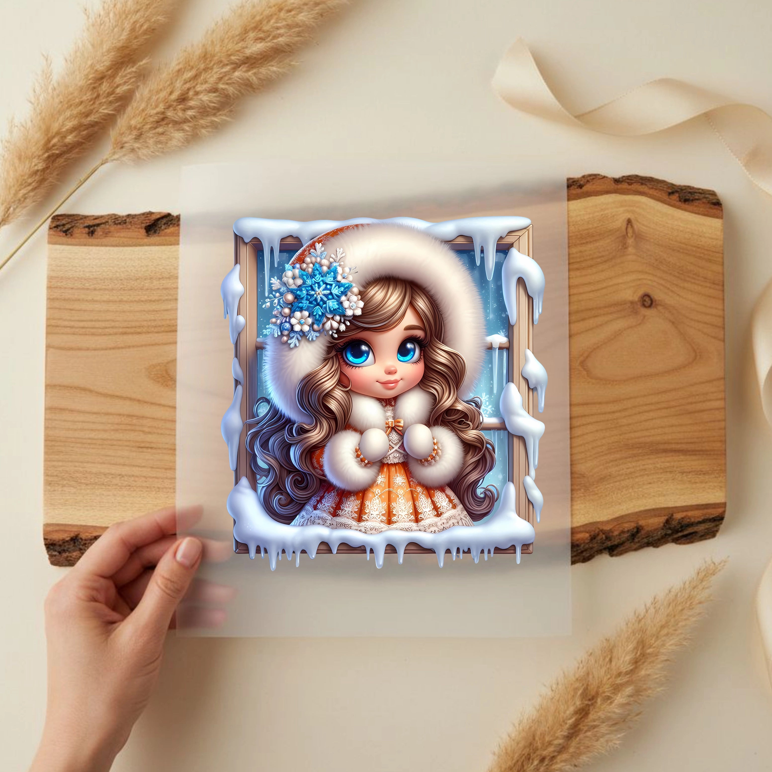 Bügelbild Wintermädchen Alira Eisstern