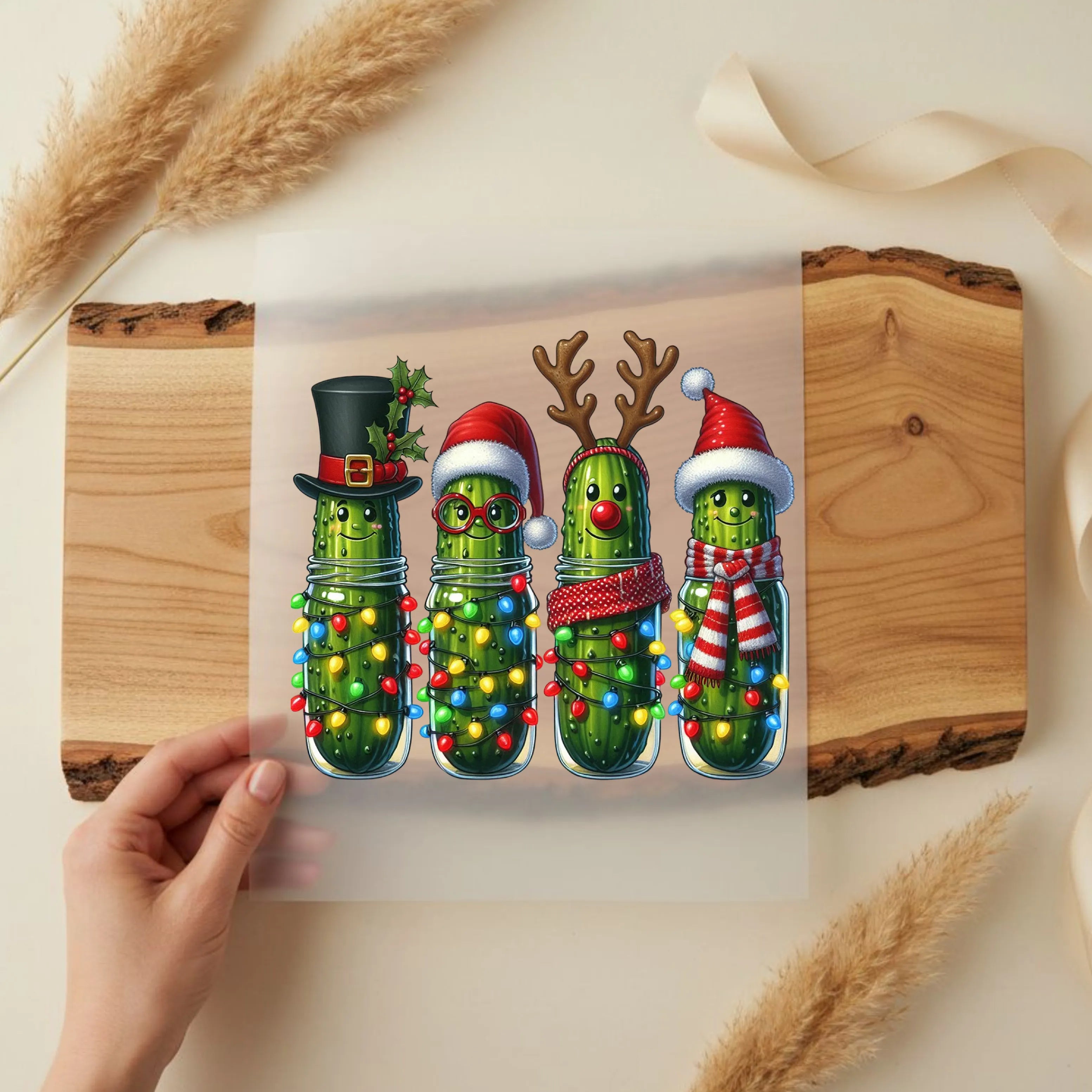 Bügelbild Witzige Weihnachtsgurken