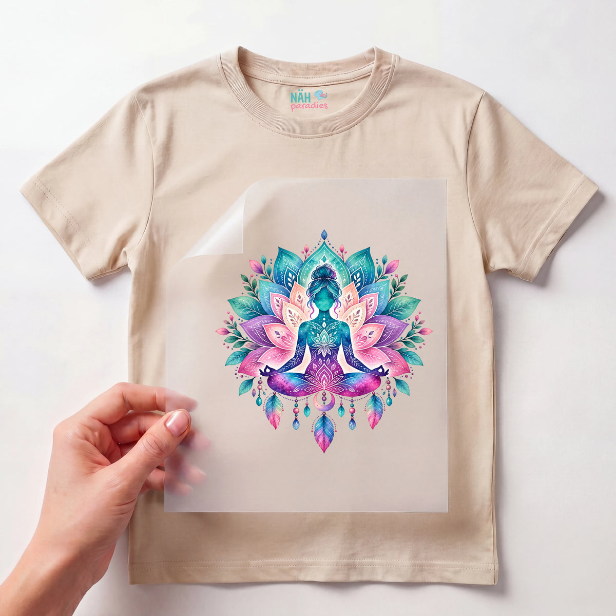 Bügelbild Yoga Meditation Mandala