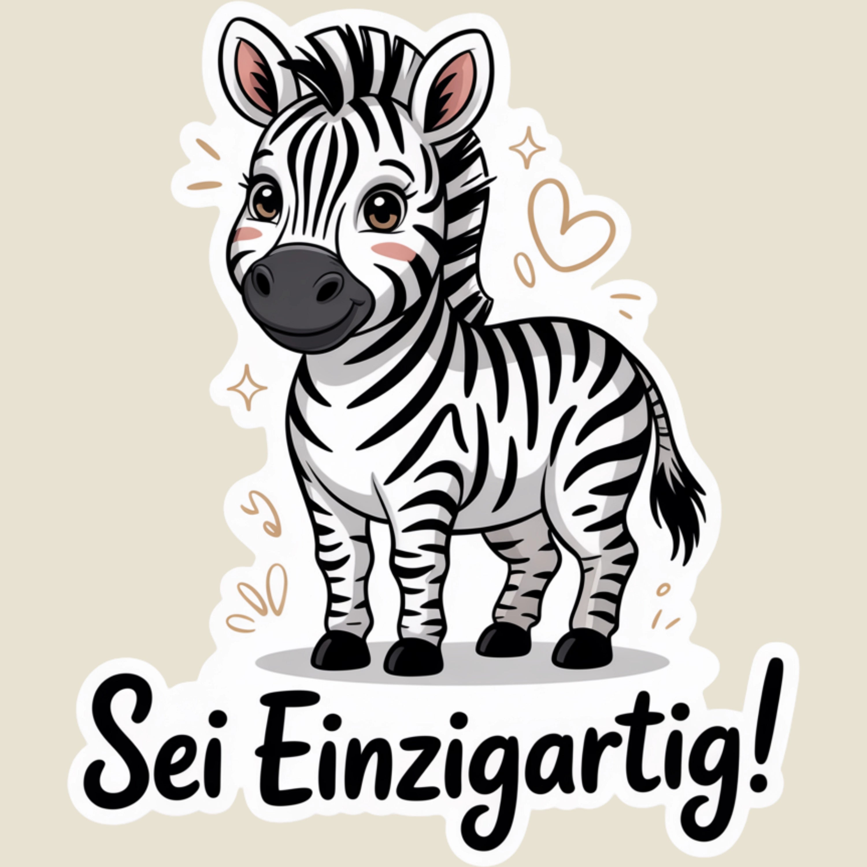 Bügelbild Zebra Einzigartig