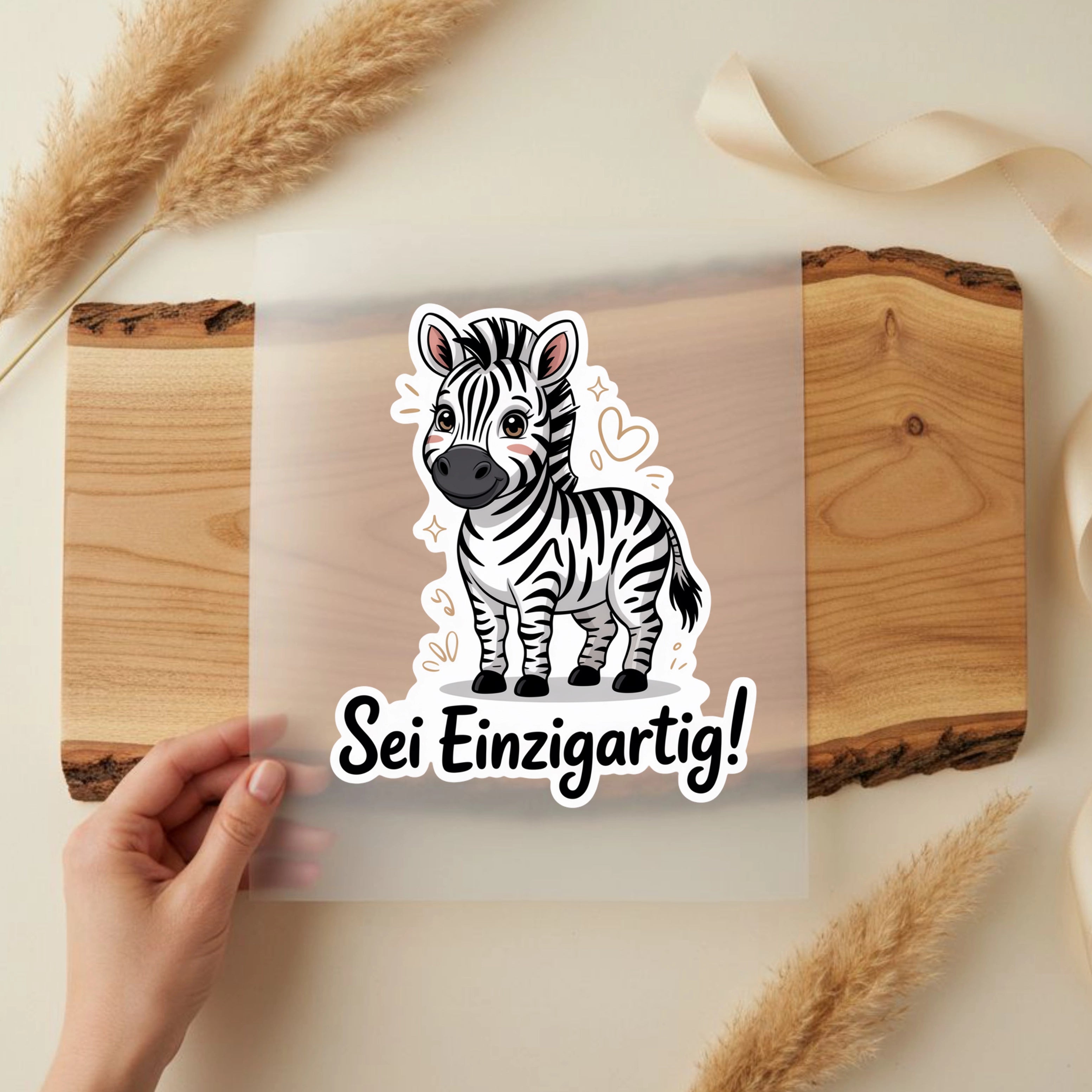 Bügelbild Zebra Einzigartig