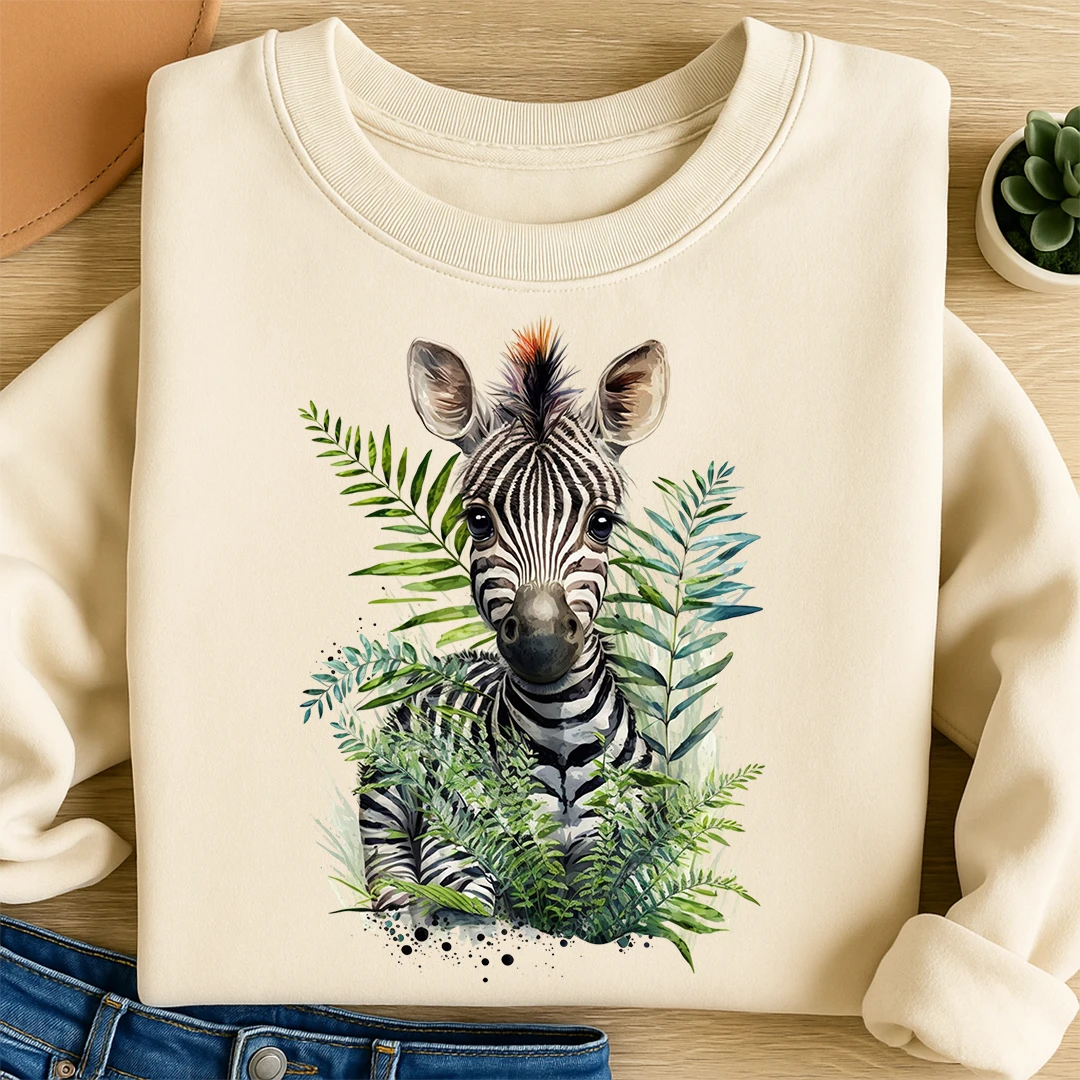 Bügelbild Zebra Grün