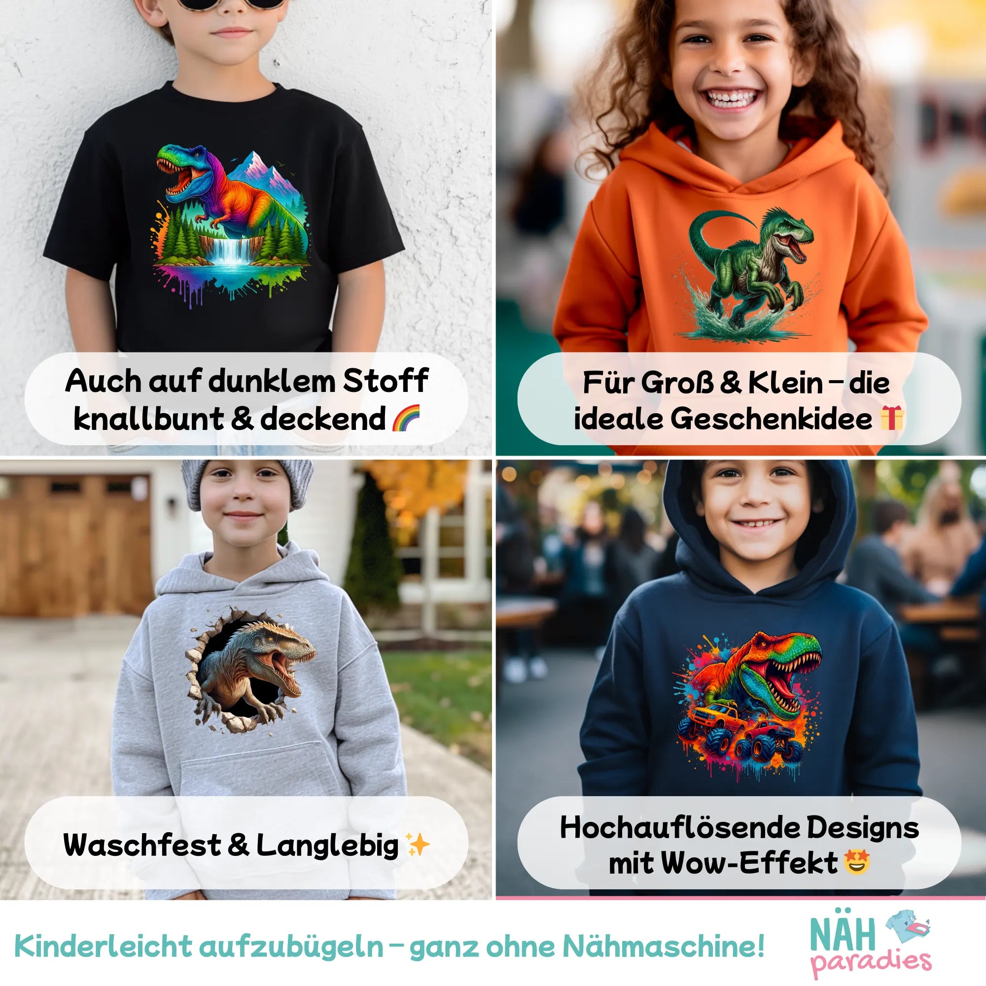 Bügelbilder Dino Starter-Set