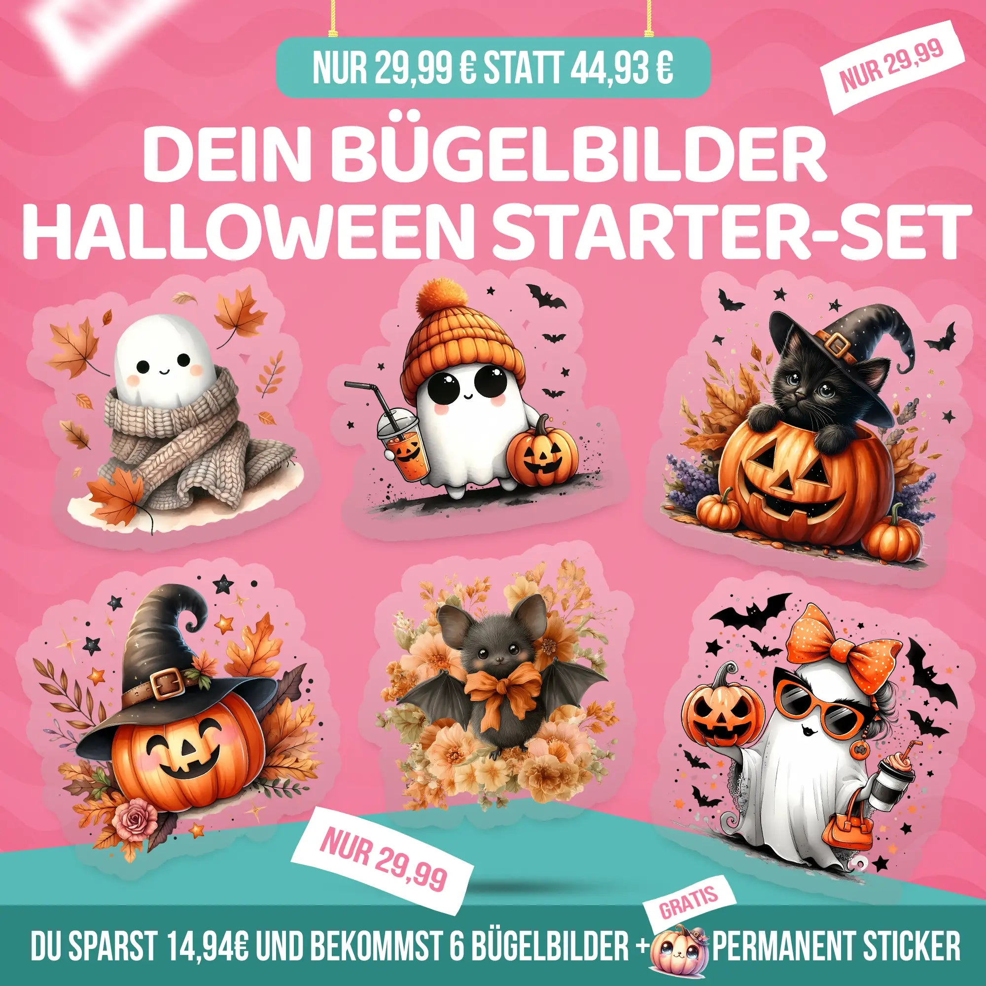 Bügelbilder Halloween Starter-Set