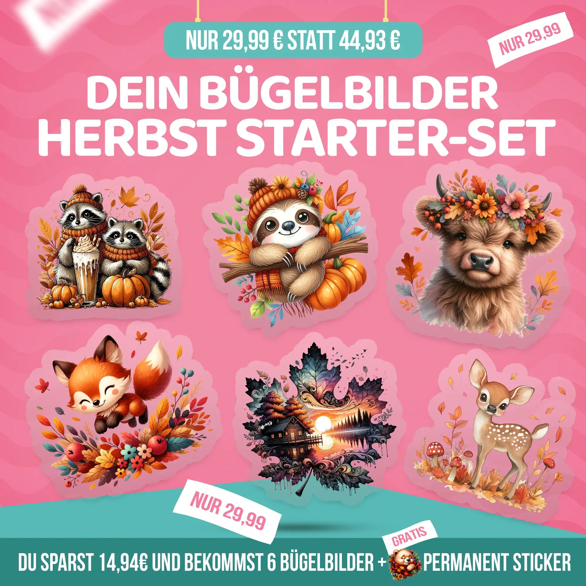 Bügelbilder Herbst Starter-Set
