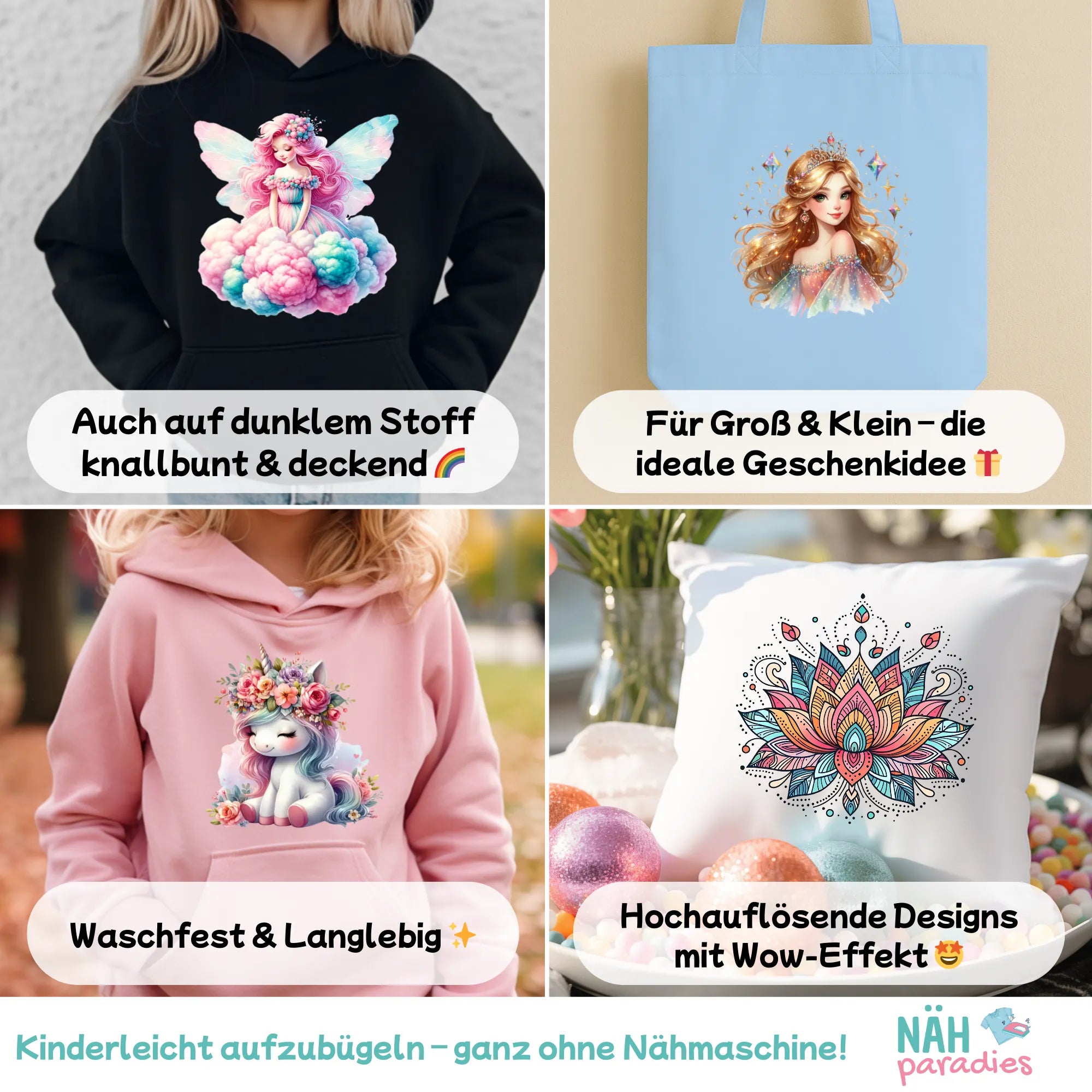 Bügelbilder Mädchen Starter-Set