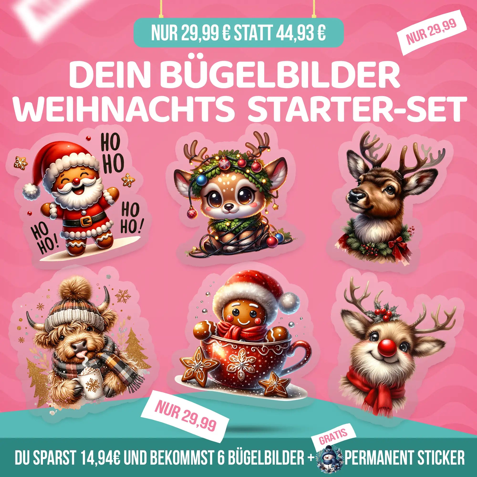 Bügelbilder Weihnachts Starter-Set