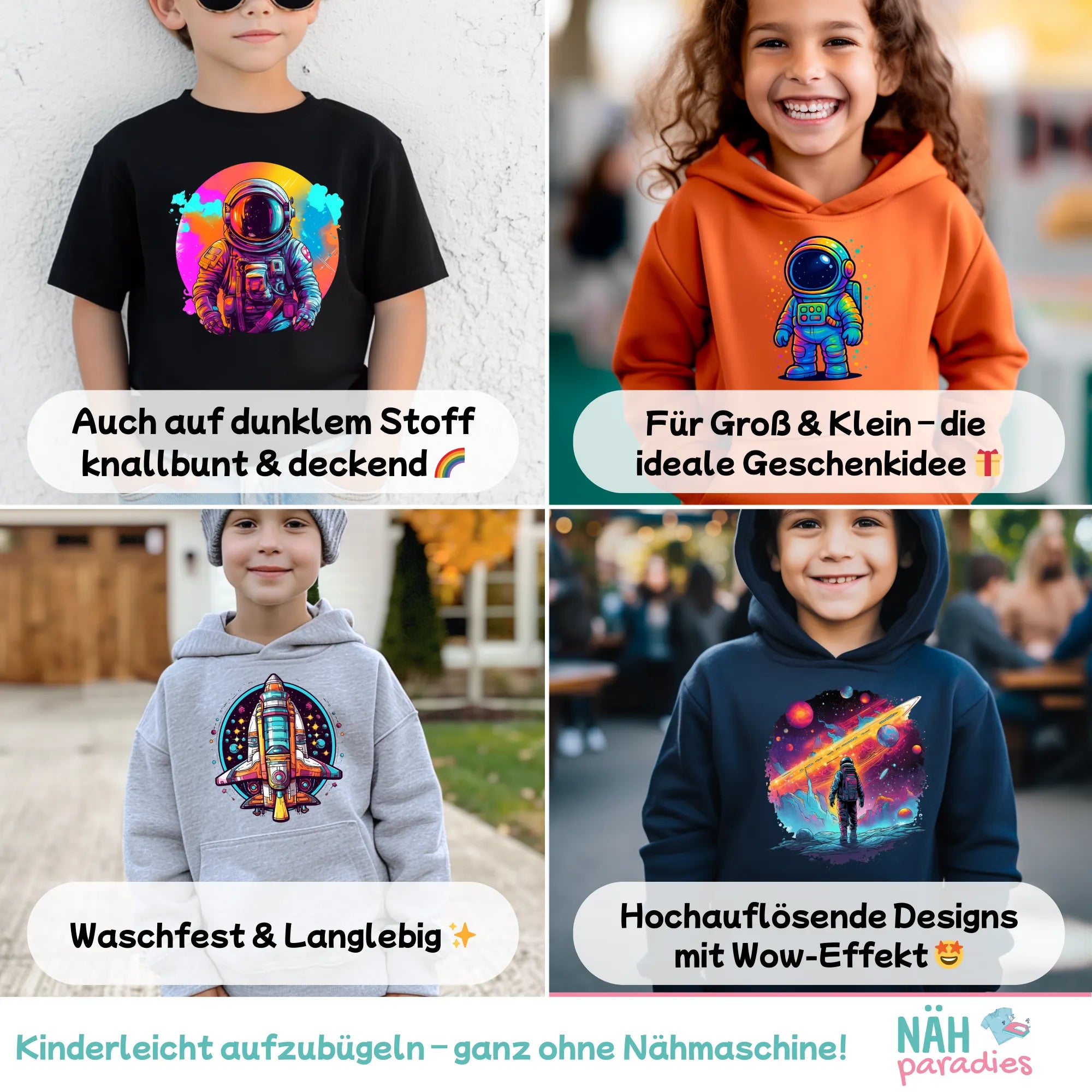 Bügelbilder Weltraum Starter-Set