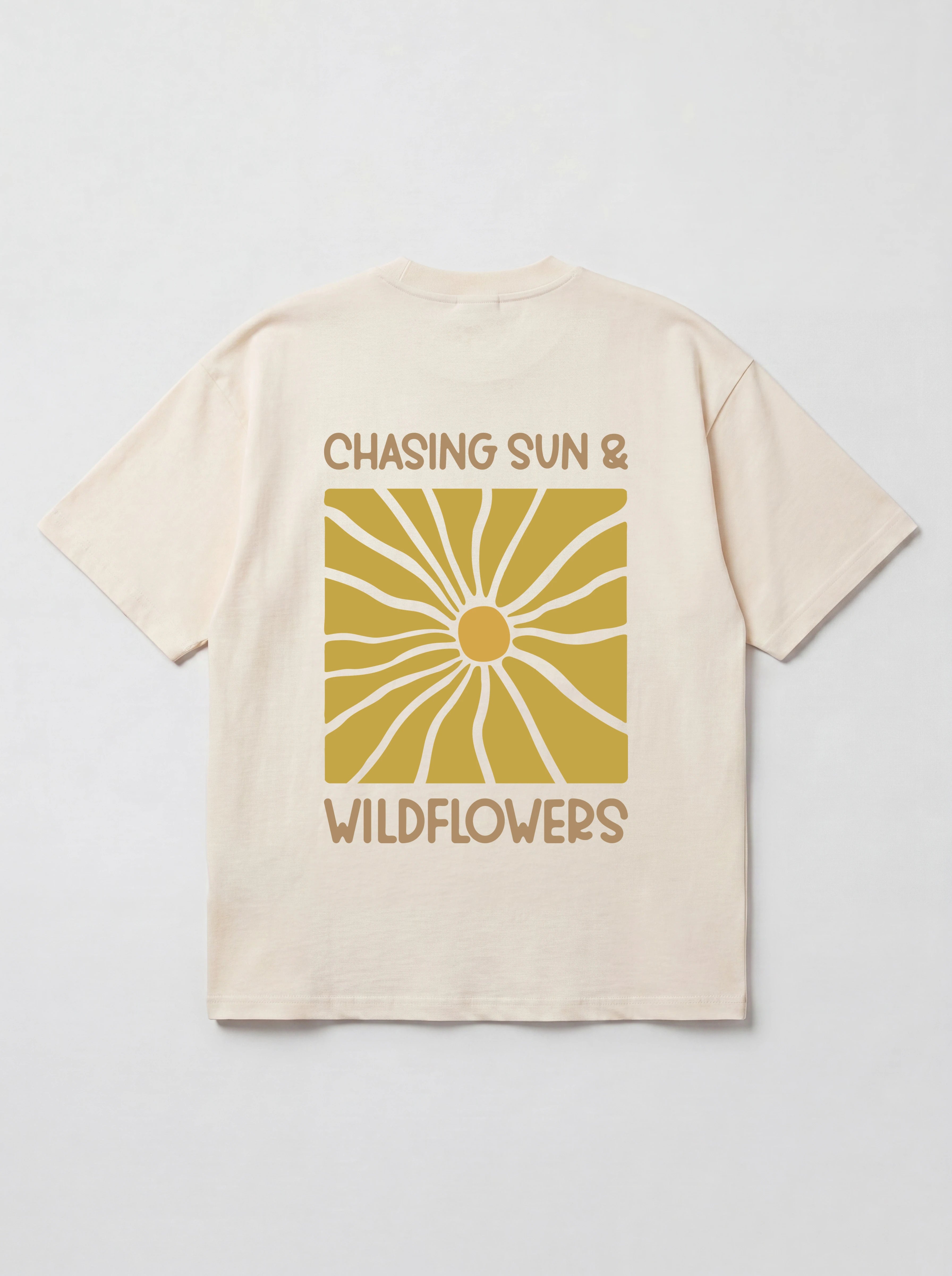 CHASING SUN AND WILDFLOWERS - OVERSIZED SHIRT BACKPRINT