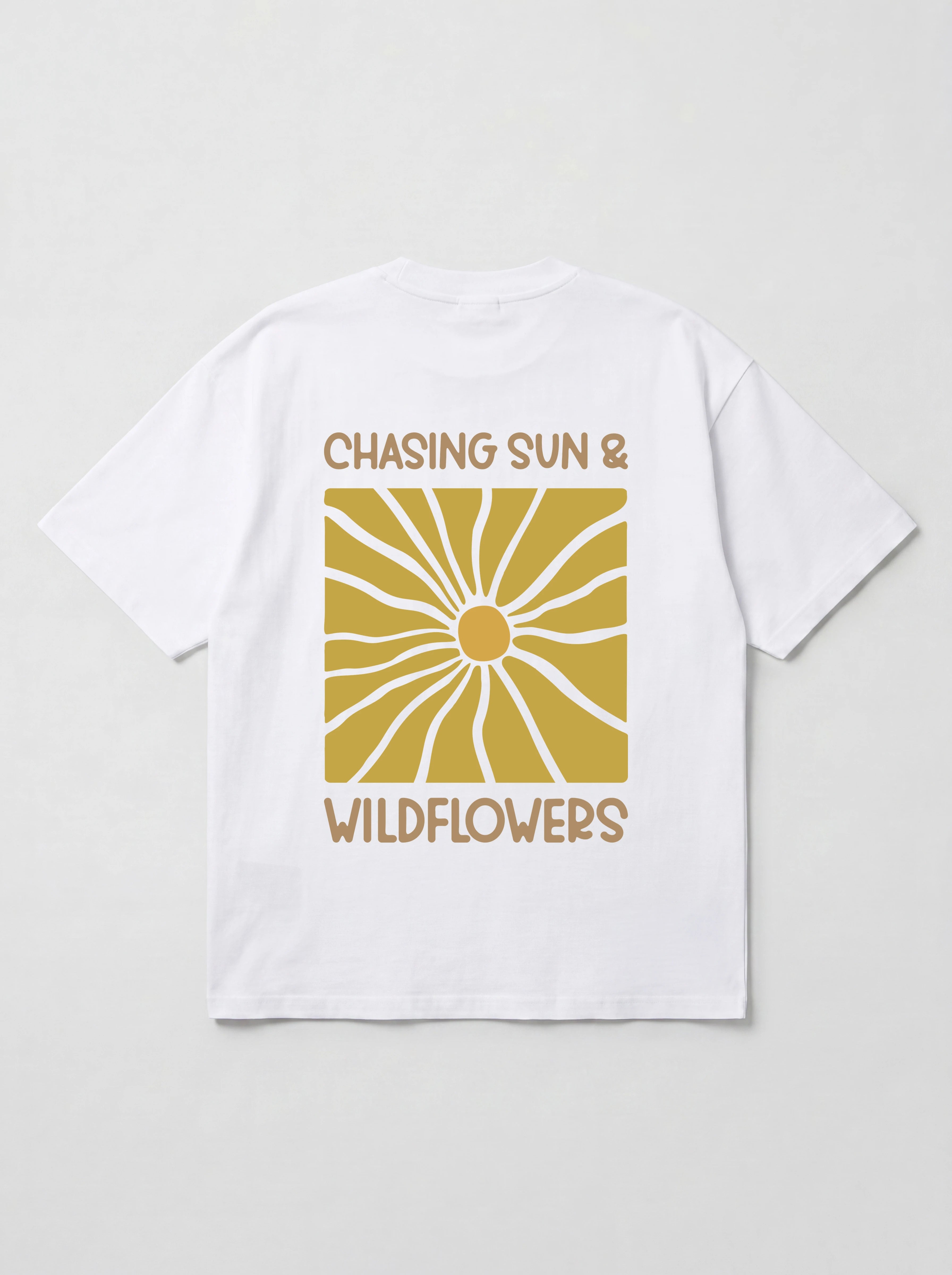 CHASING SUN AND WILDFLOWERS - OVERSIZED SHIRT BACKPRINT