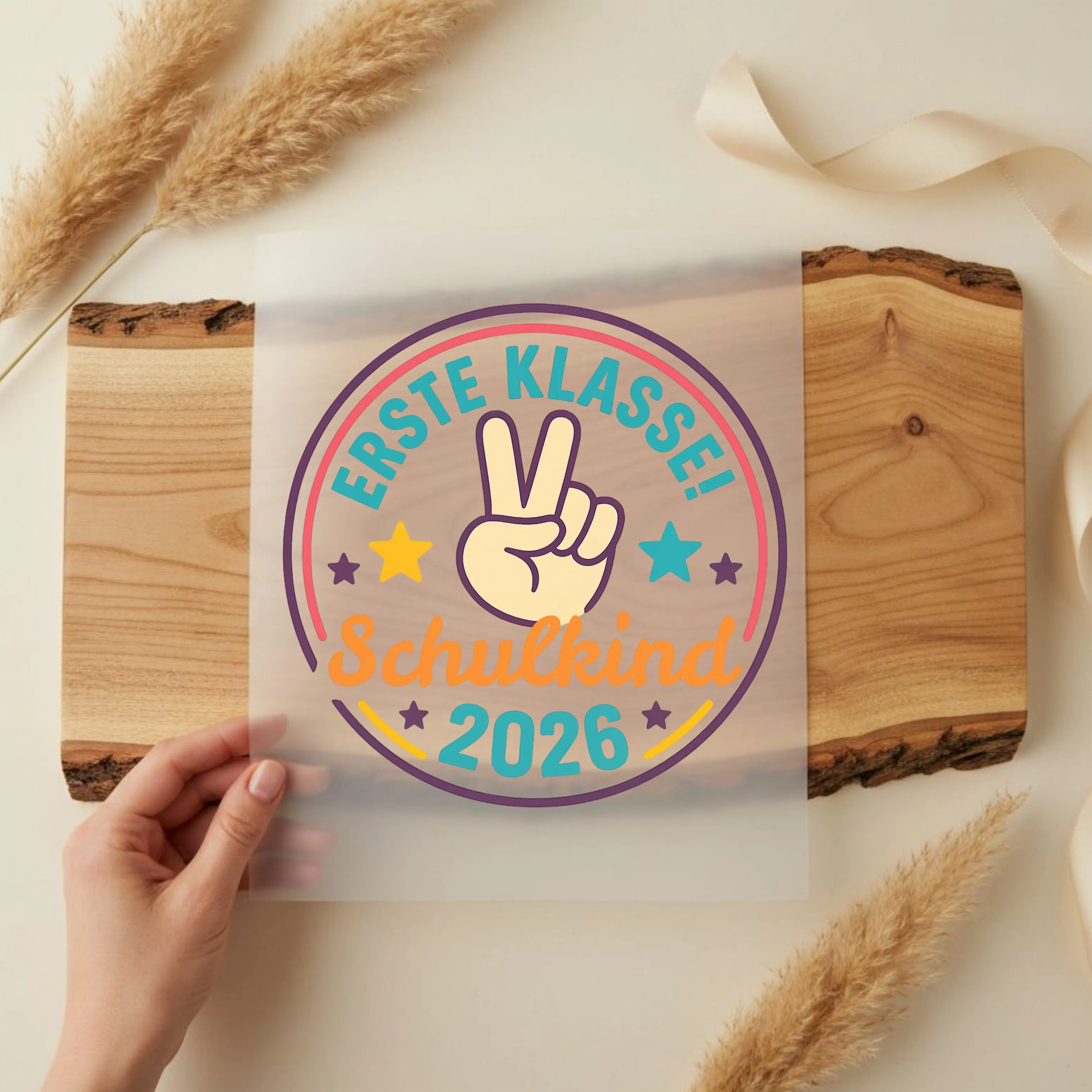 Bügelbild Erste Klasse Schulkind 2026