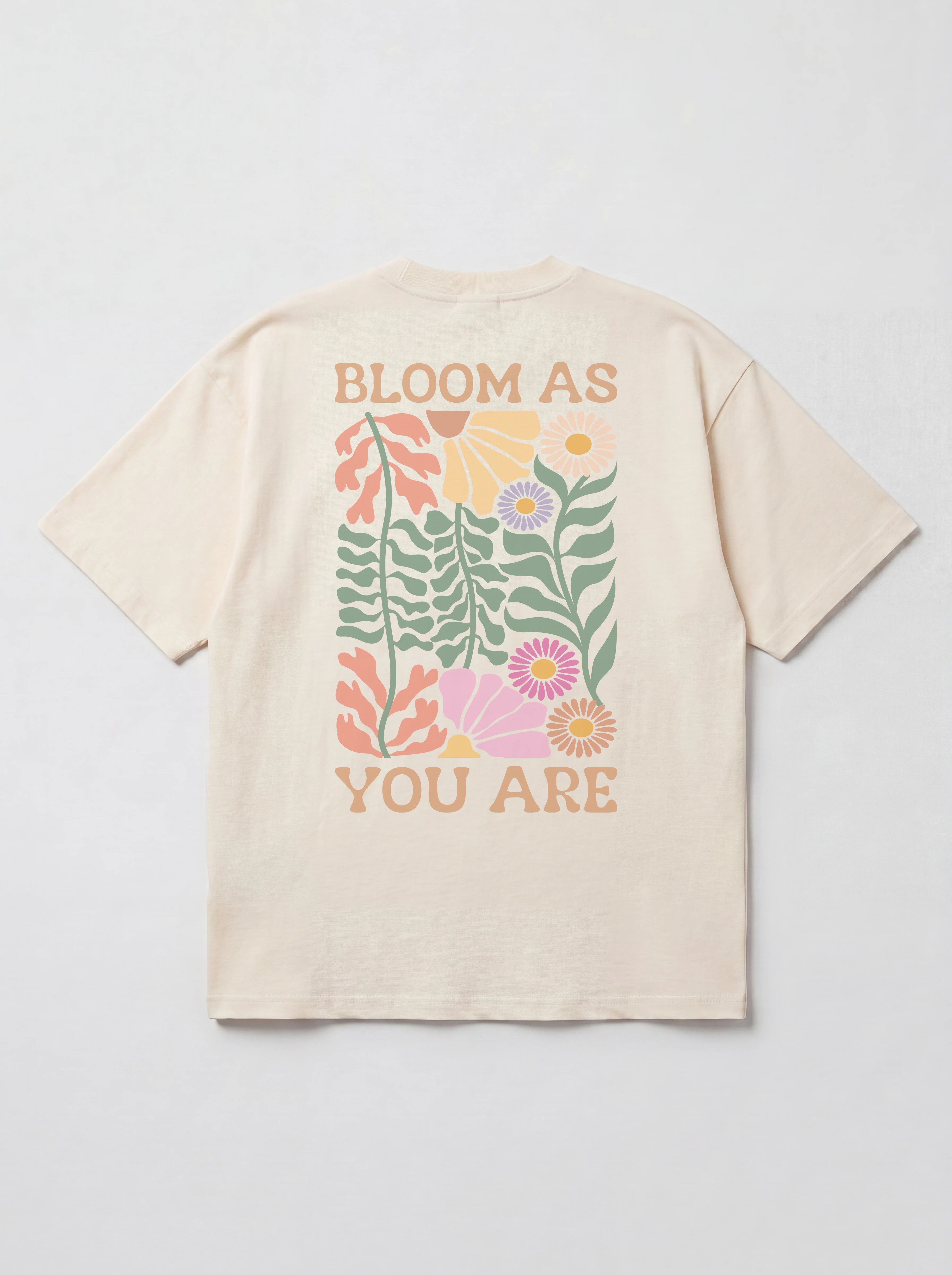 BLOOM AS YOU ARE OVERSIZED SHIRT BACKPRINT