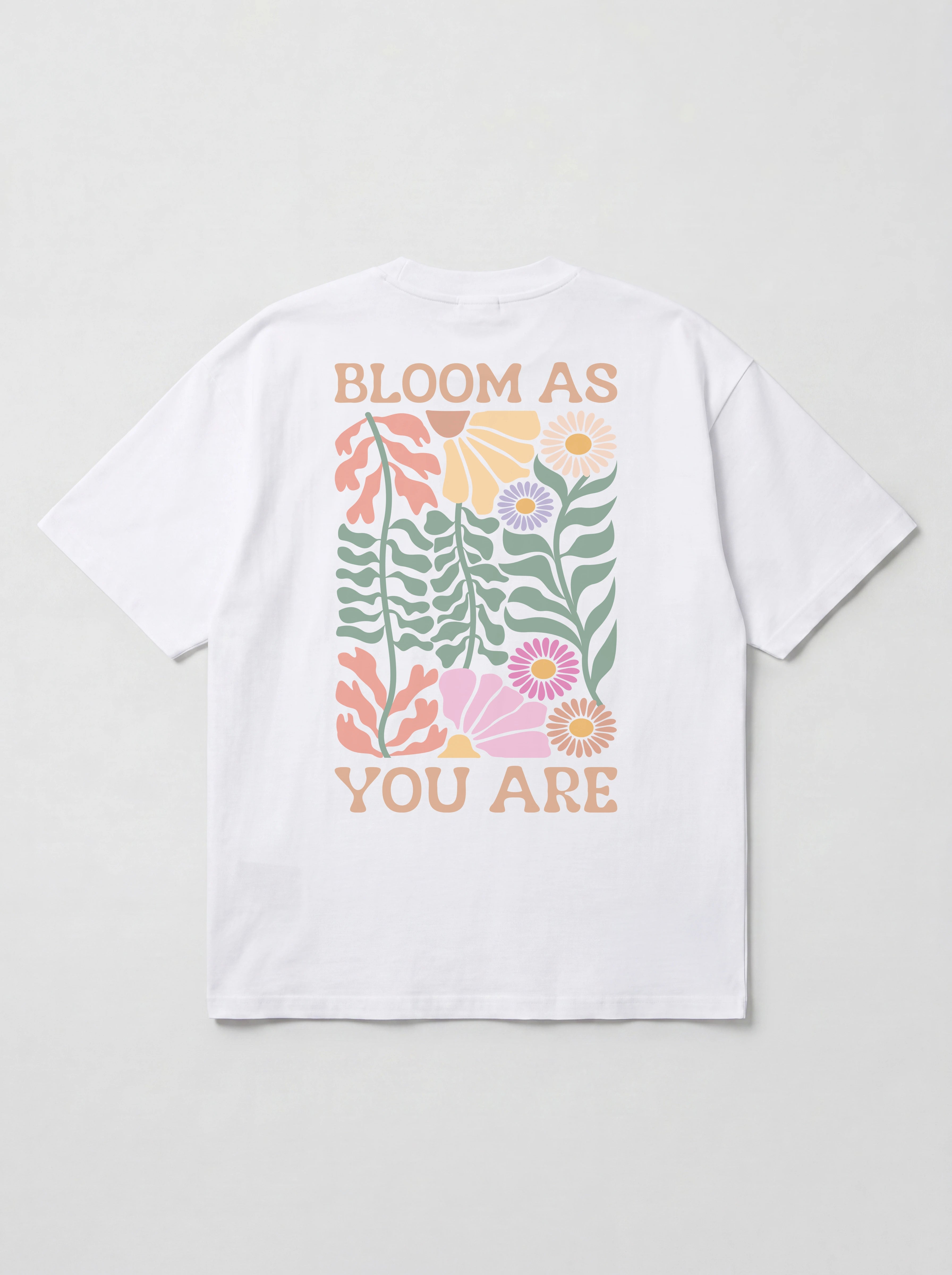 BLOOM AS YOU ARE OVERSIZED SHIRT BACKPRINT
