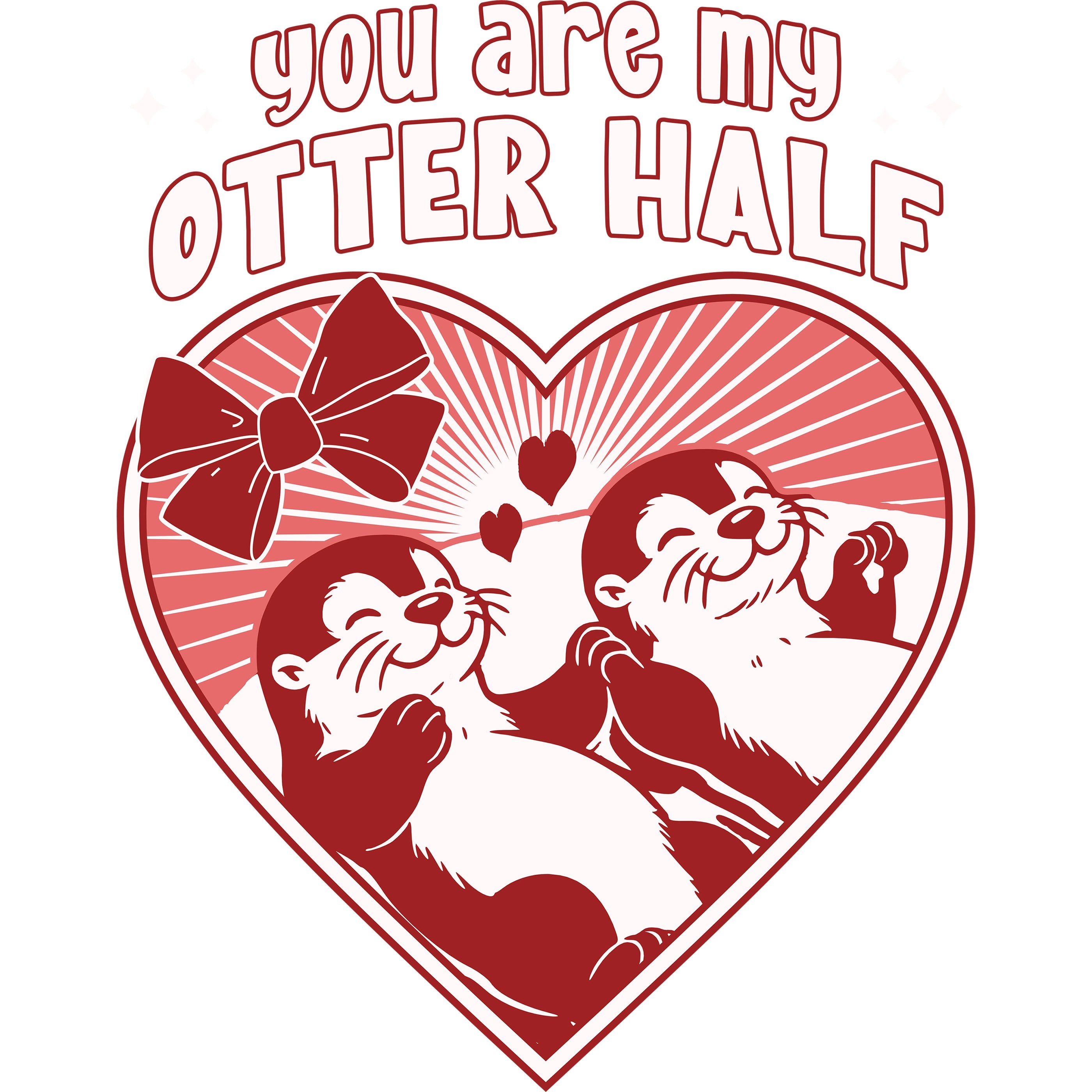 Glitzer Bügelbild you are my otter half