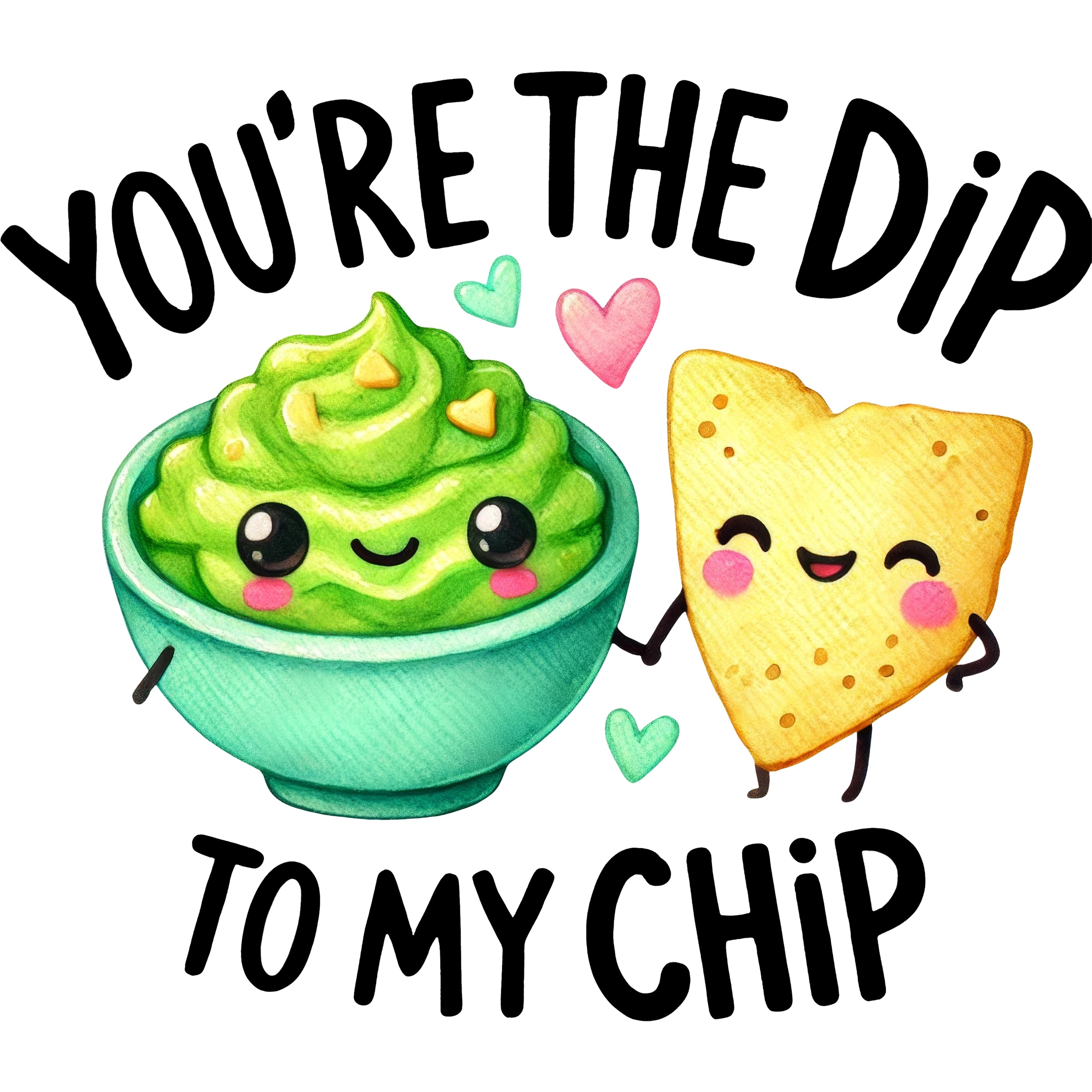 Glitzer Bügelbild Dip to my Chip