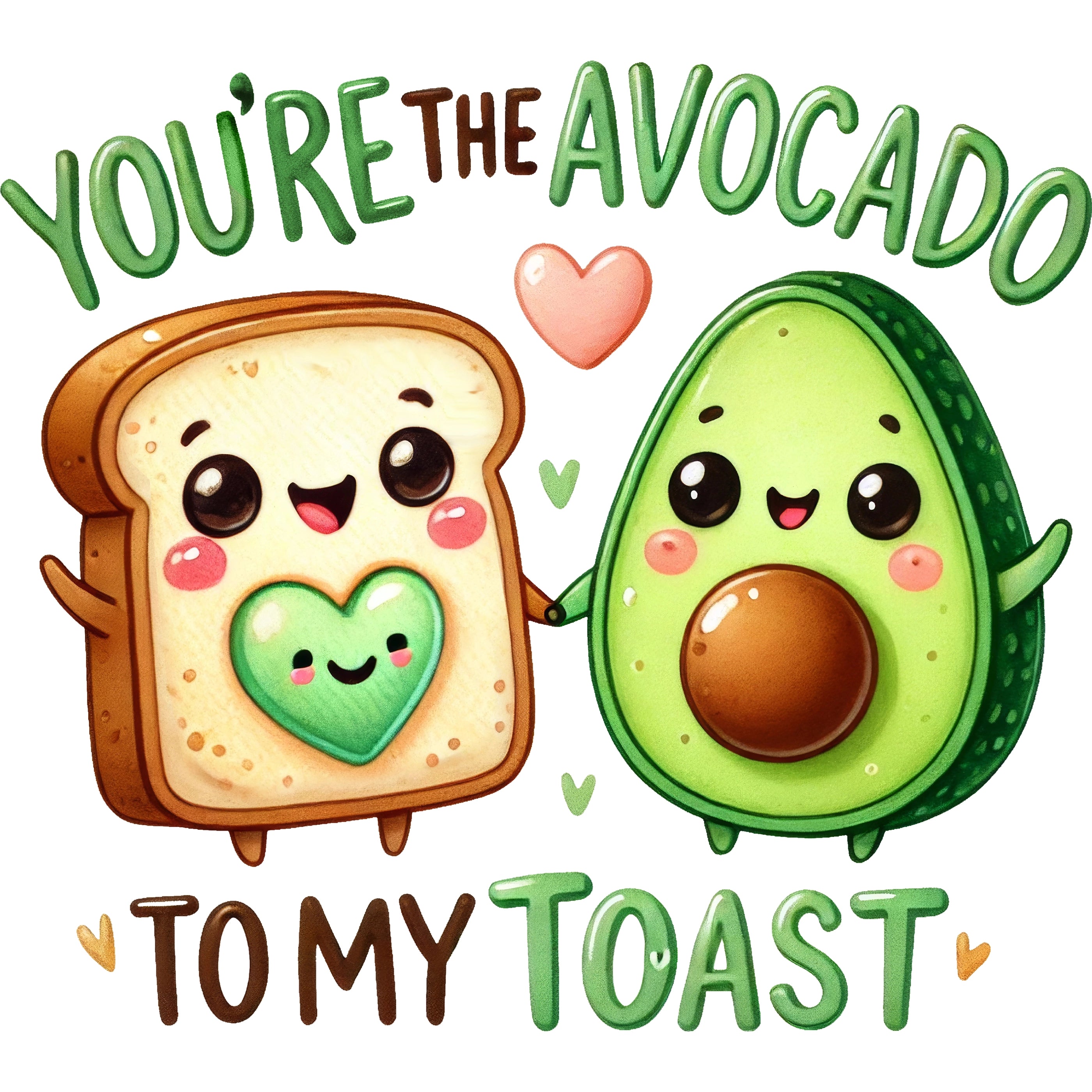 Glitzer Bügelbild Avocado to my Toast