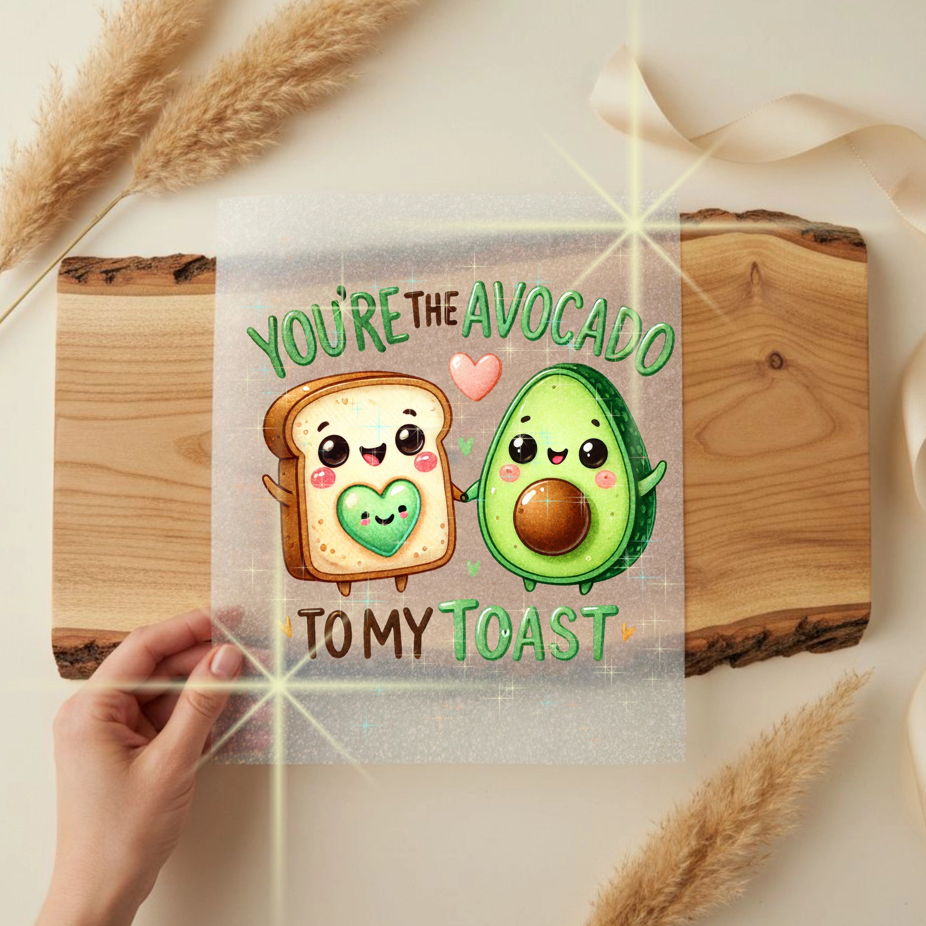Glitzer Bügelbild Avocado to my Toast