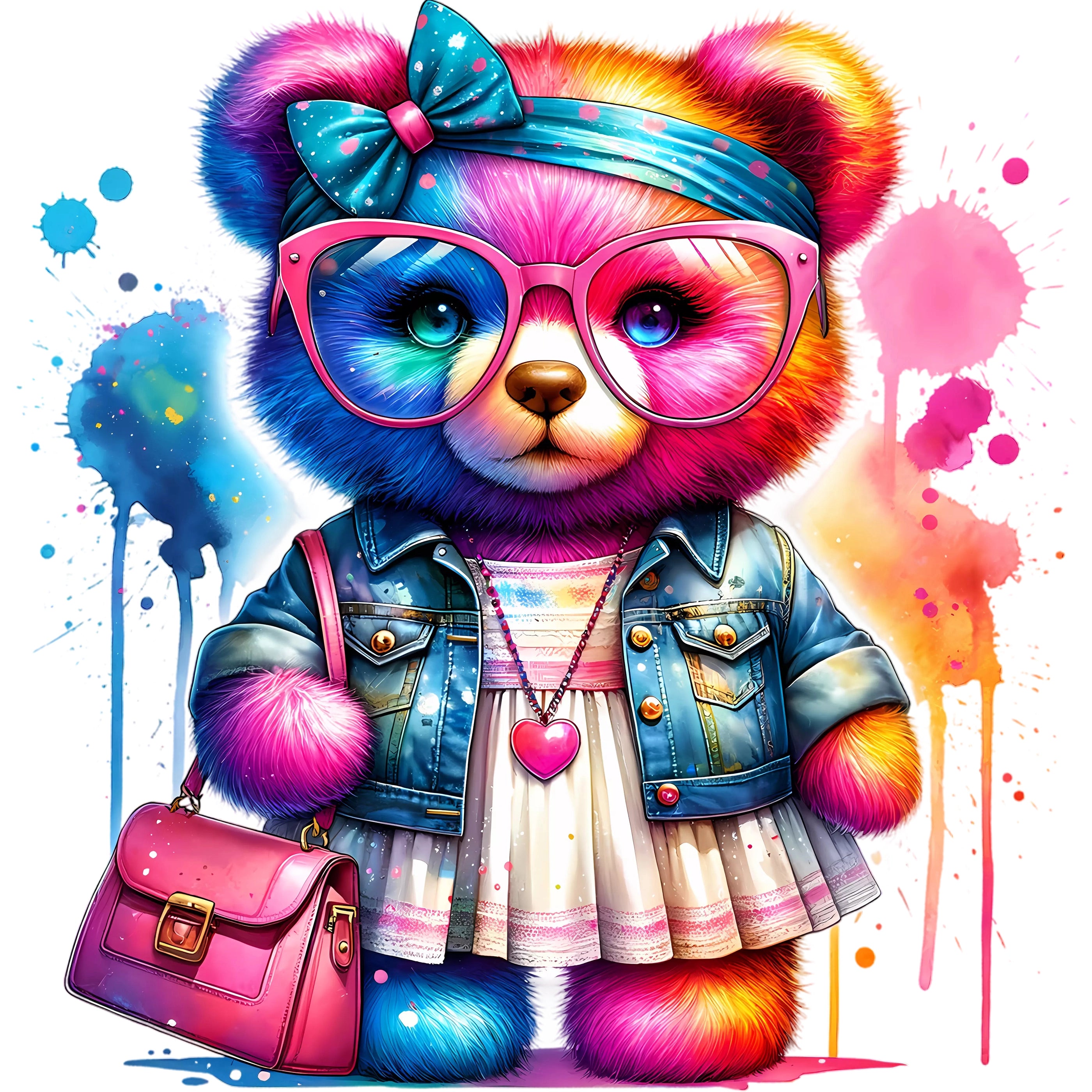 Glitzer Bügelbild Bärchen Styleprinzessin