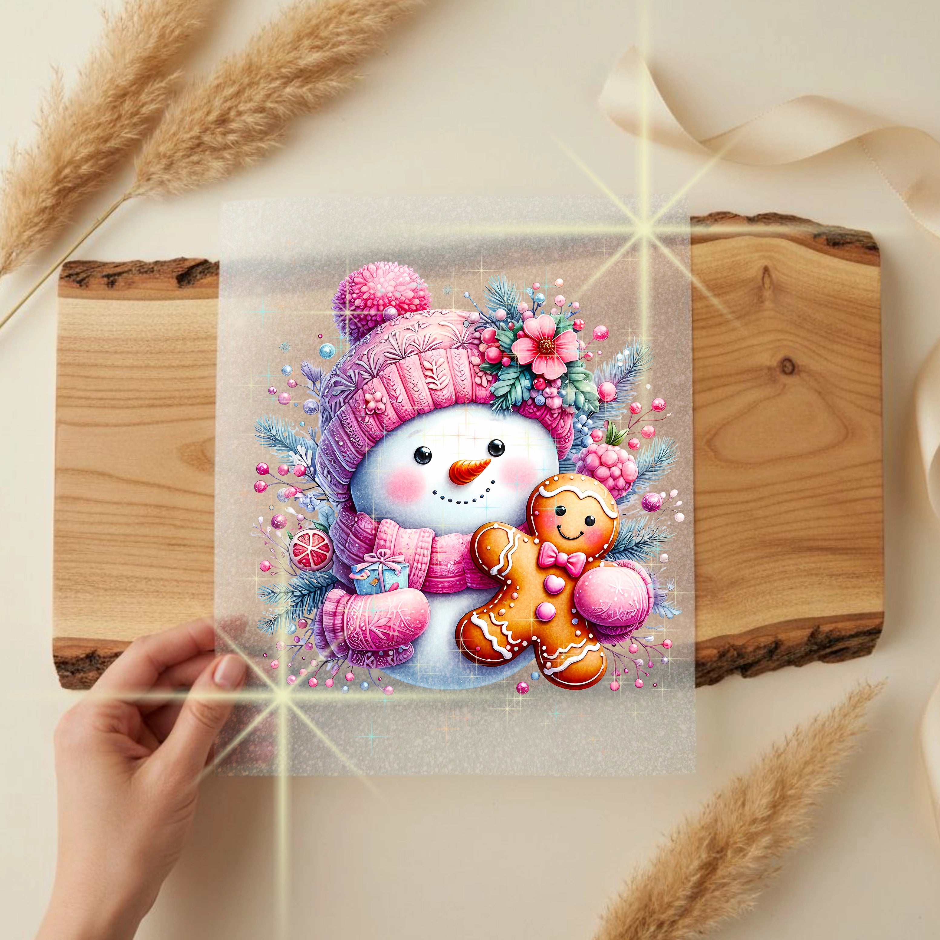 Glitzer Bügelbild Schneeglanz Marie