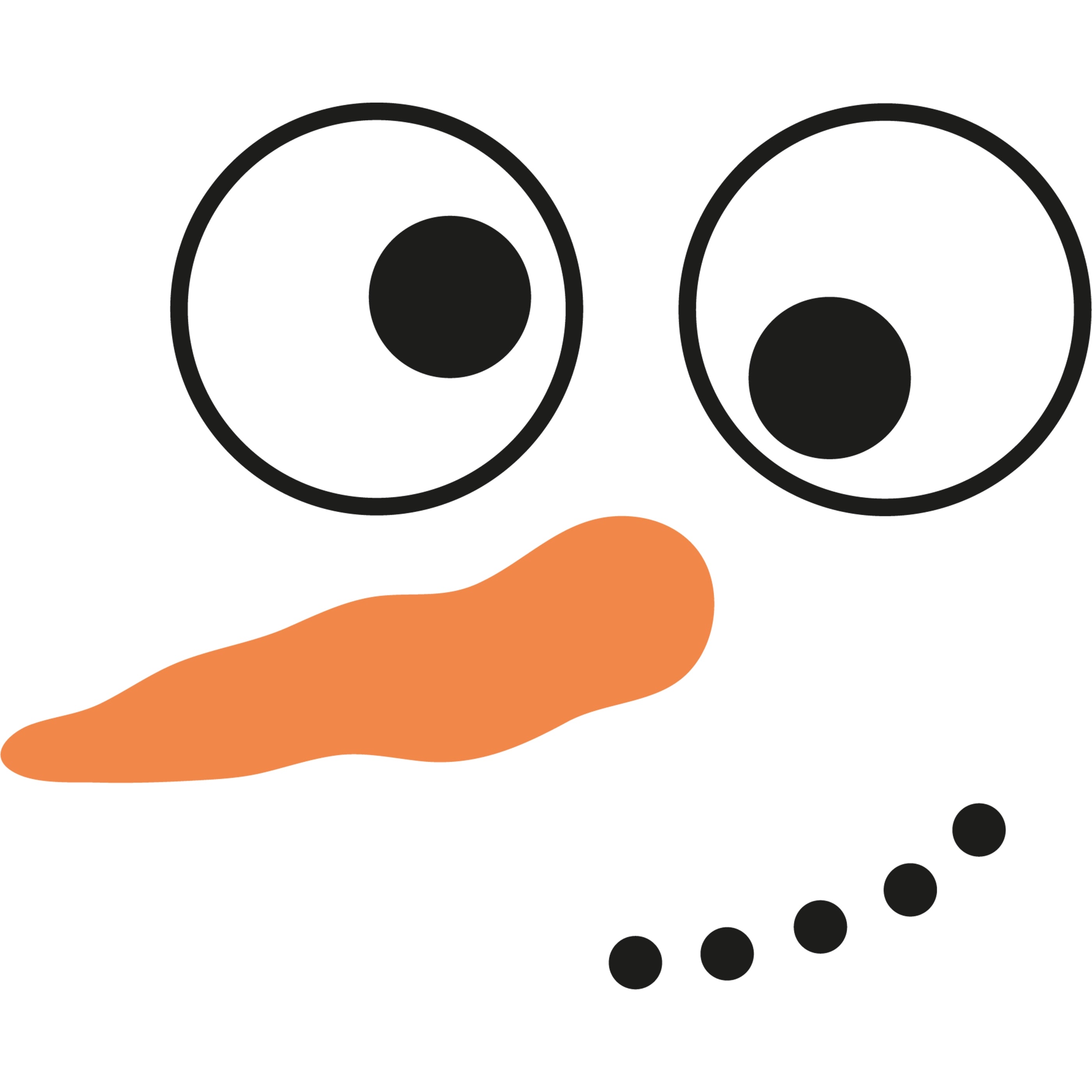 Glitzer Bügelbild Schneemann Cutieface