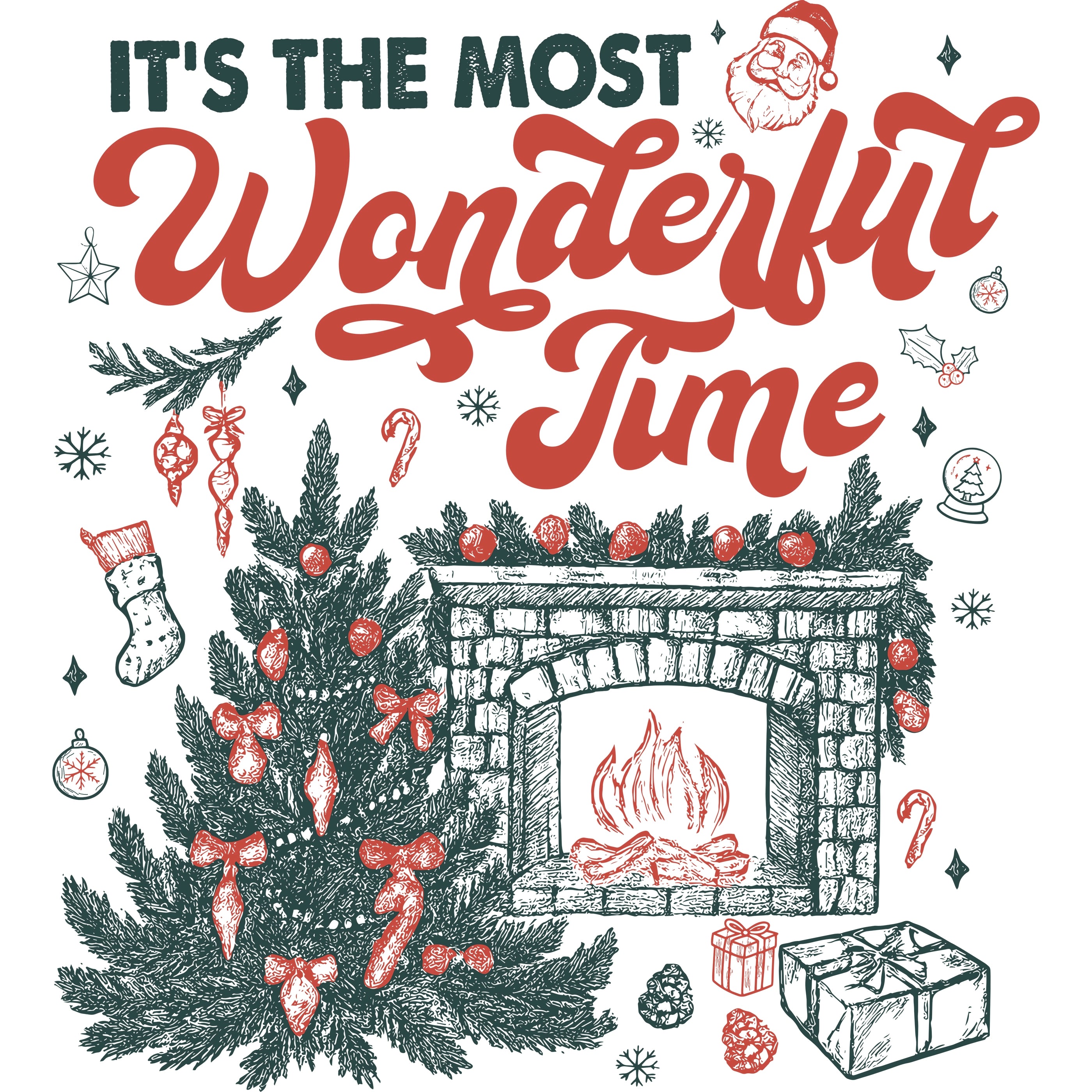 Glitzer Bügelbild Wonderful Time Winterstube