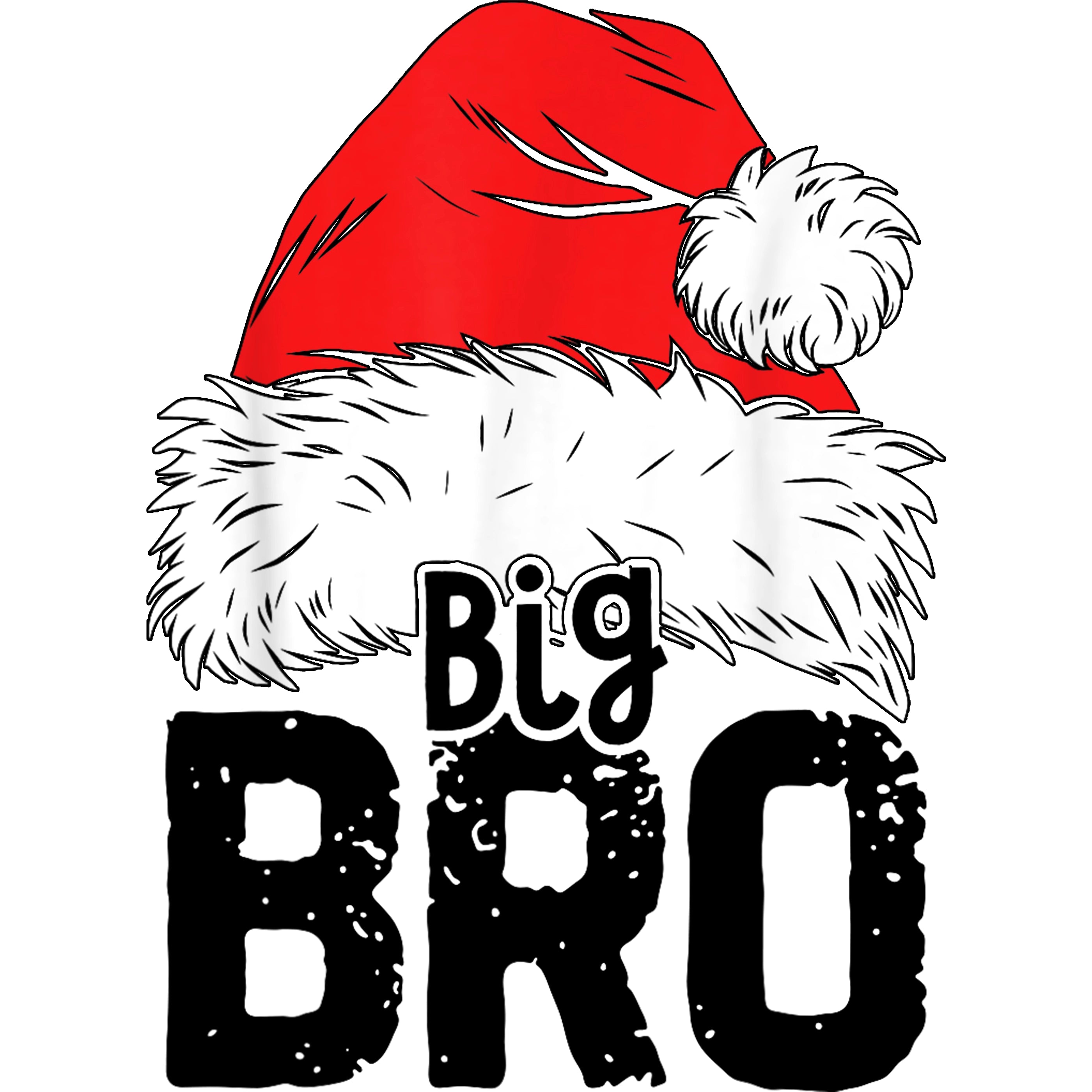 Glitzer Bügelbild Weihnachtsmütze Familie Big Bro