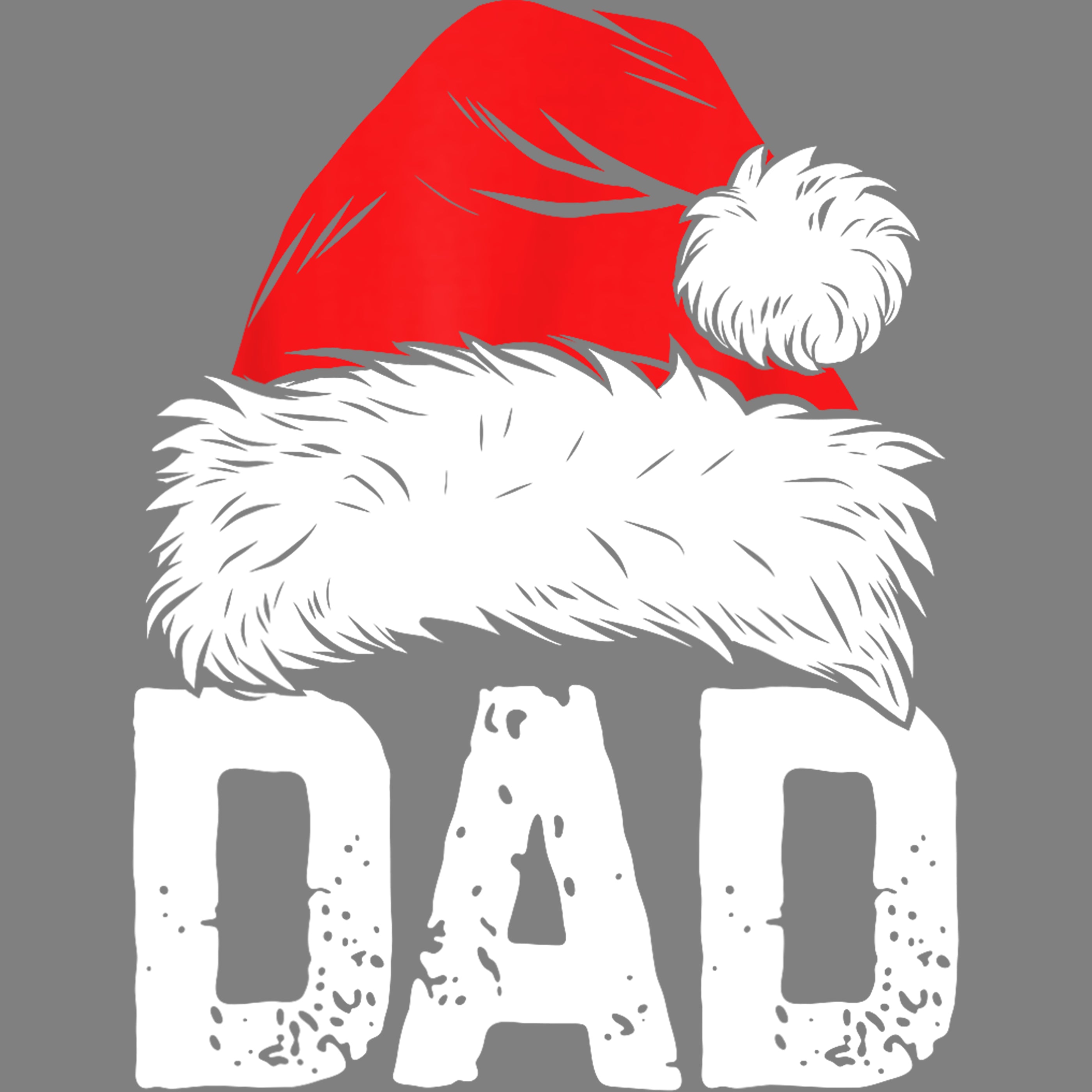 Glitzer Bügelbild Weihnachtsmütze Familie Dad