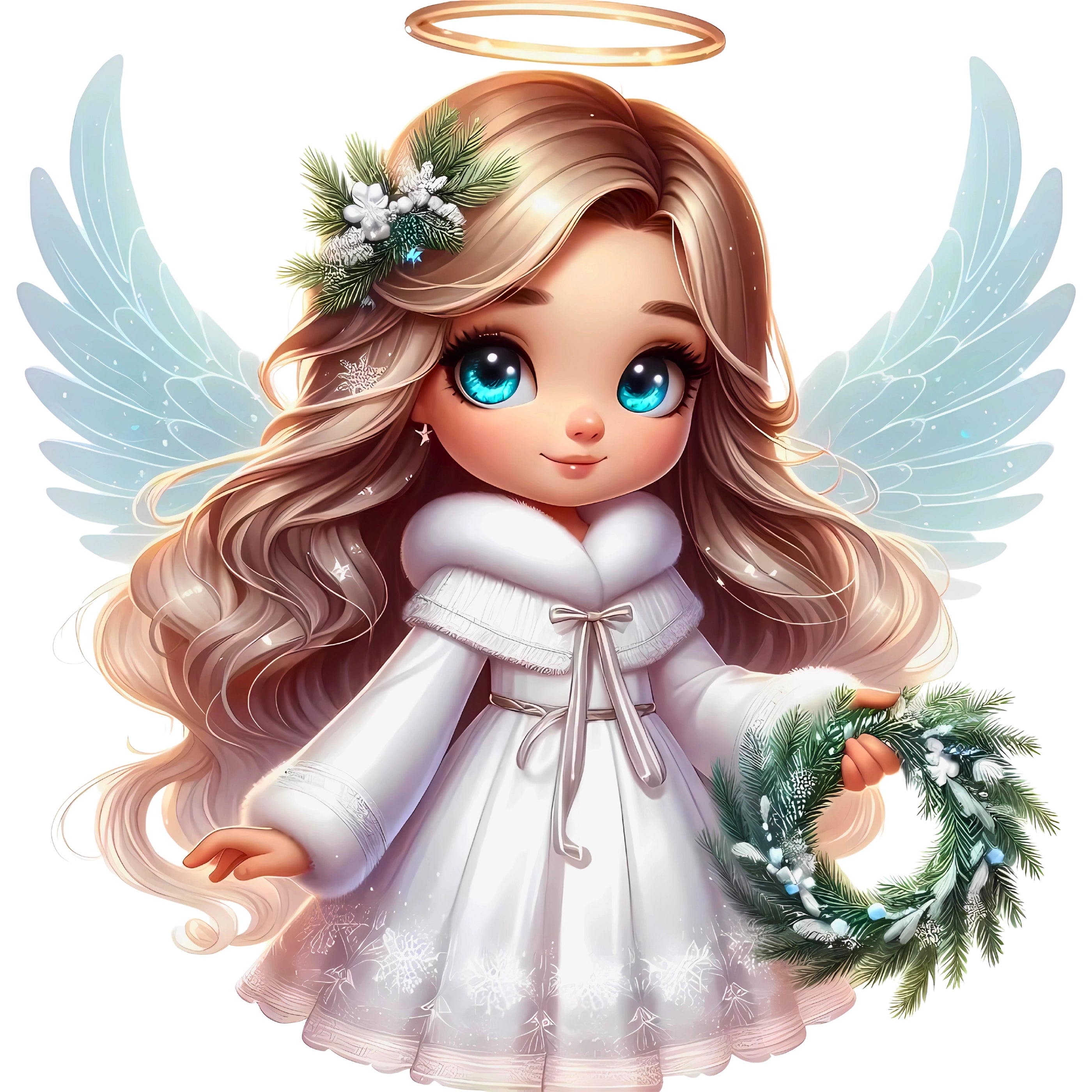 Glitzer Bügelbild Zauberhafter Weihnachts Engel