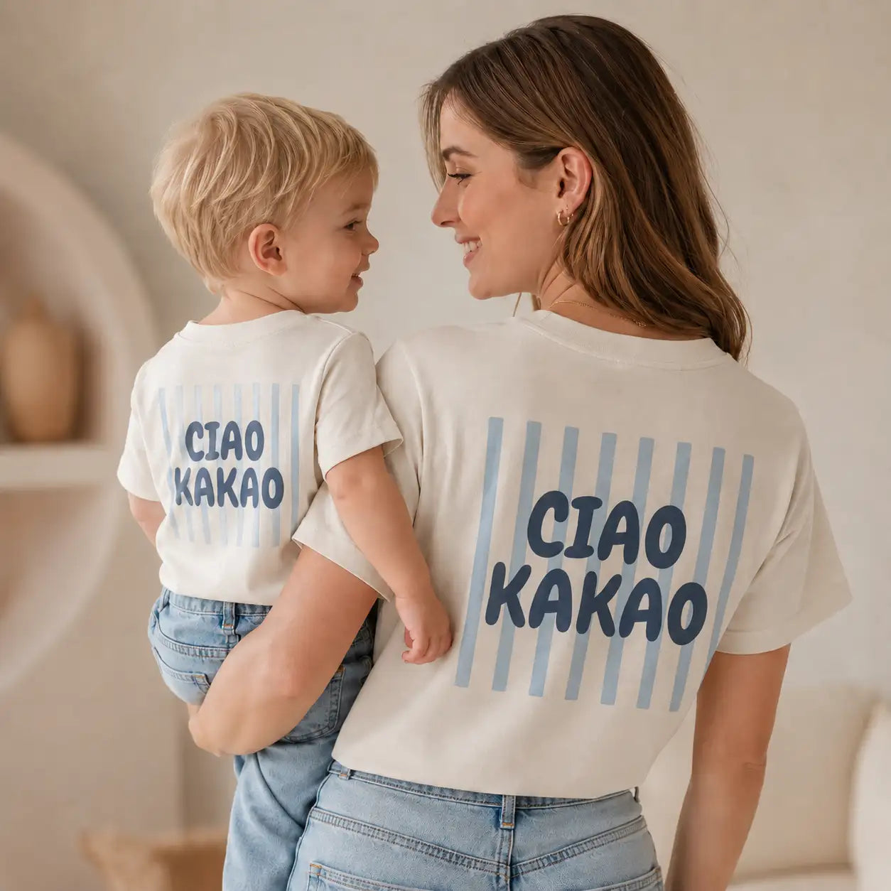 Ciao Kakao Blaue Streifen – Mama & Mini Matching-Set