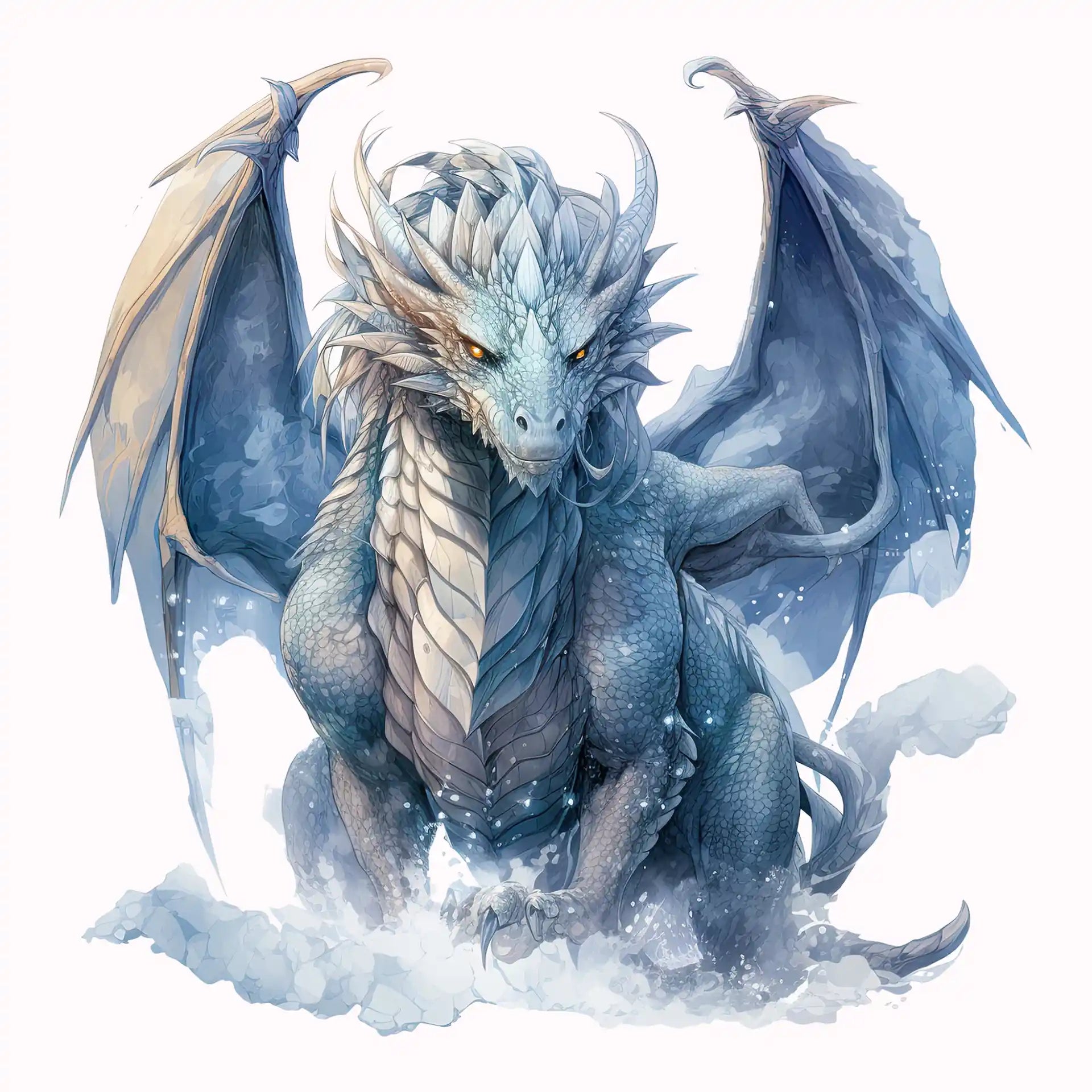 Permanent Sticker Drache Schneeodem