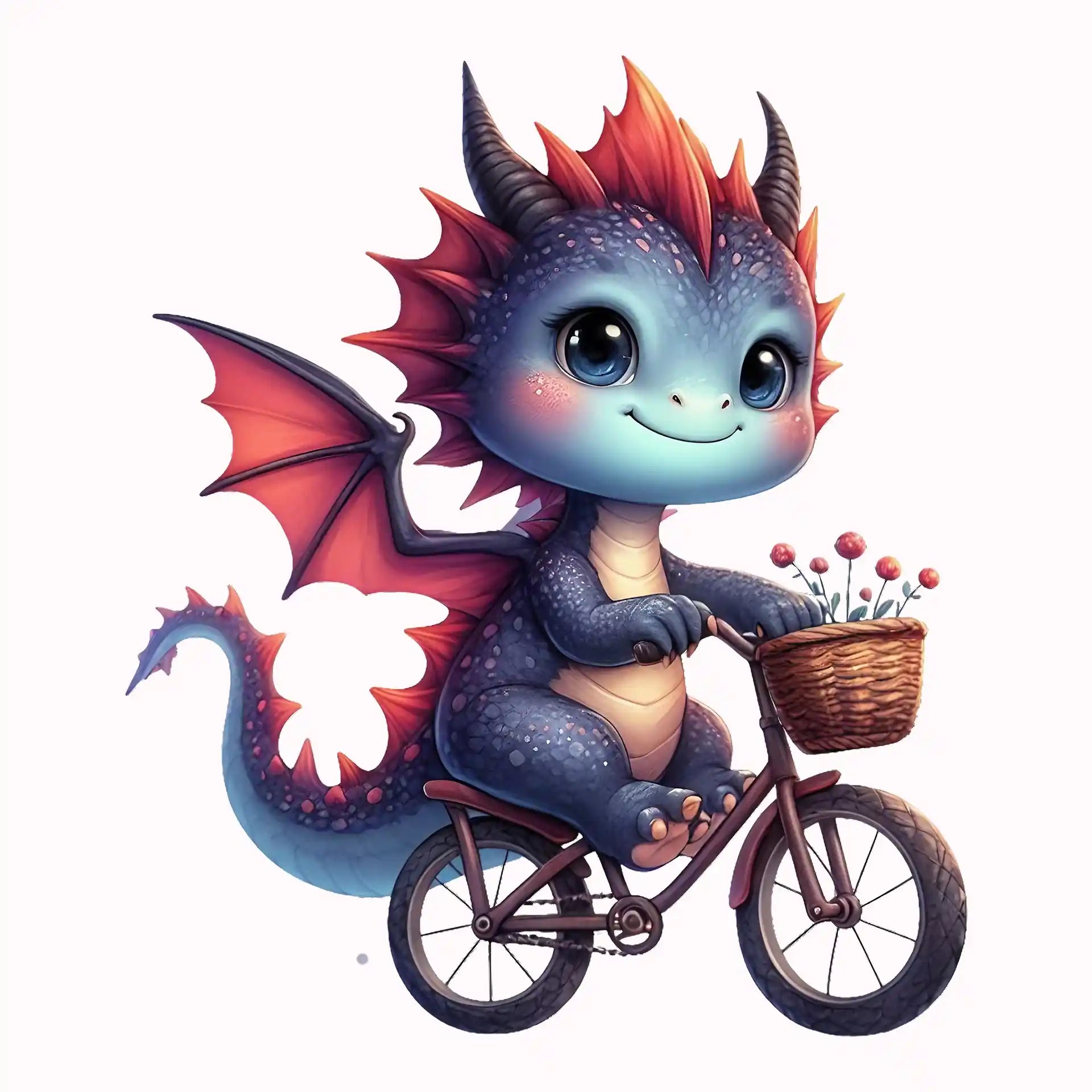 Permanent Sticker Fahrradheld Finn der Drache