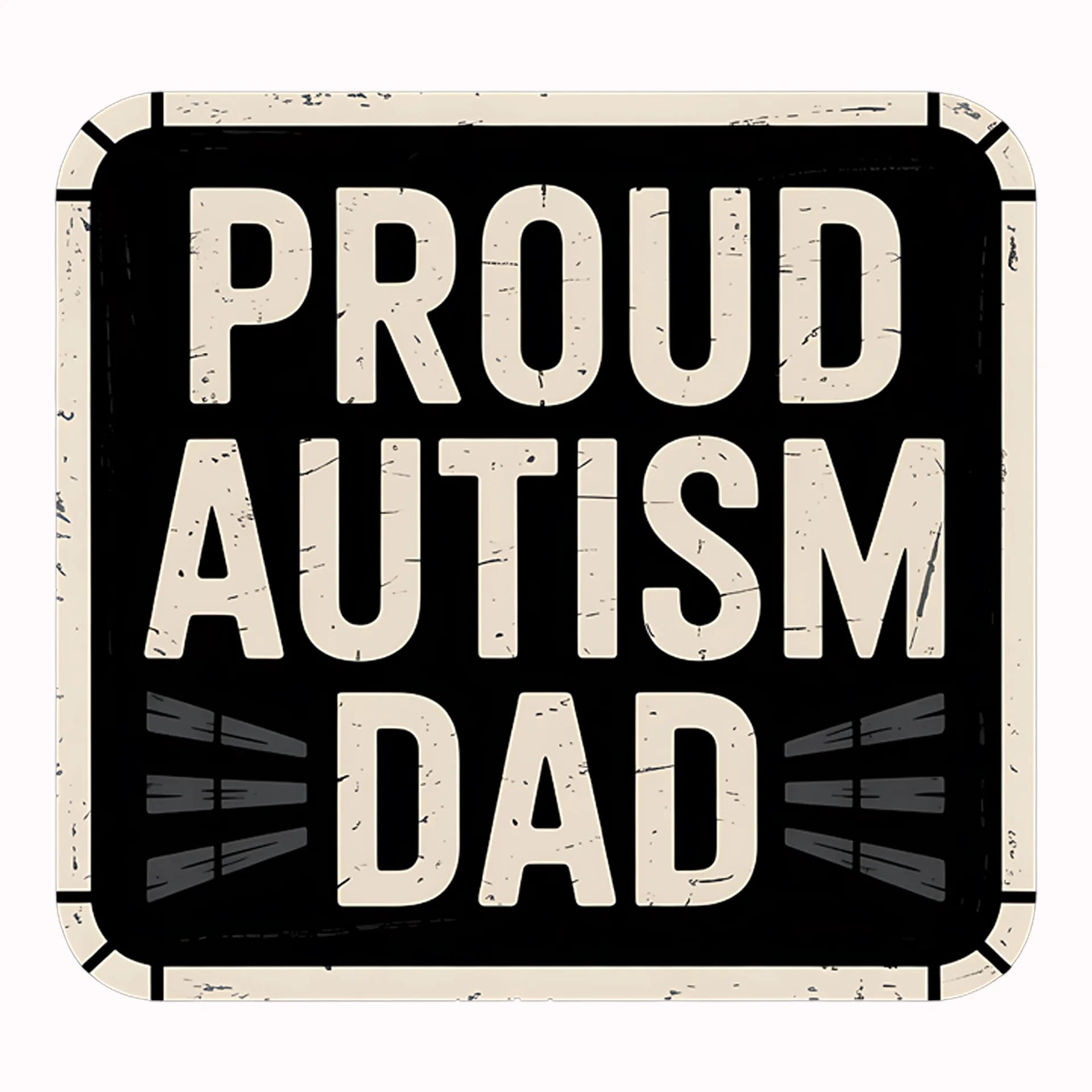 Permanent Sticker Proud Autism Dad