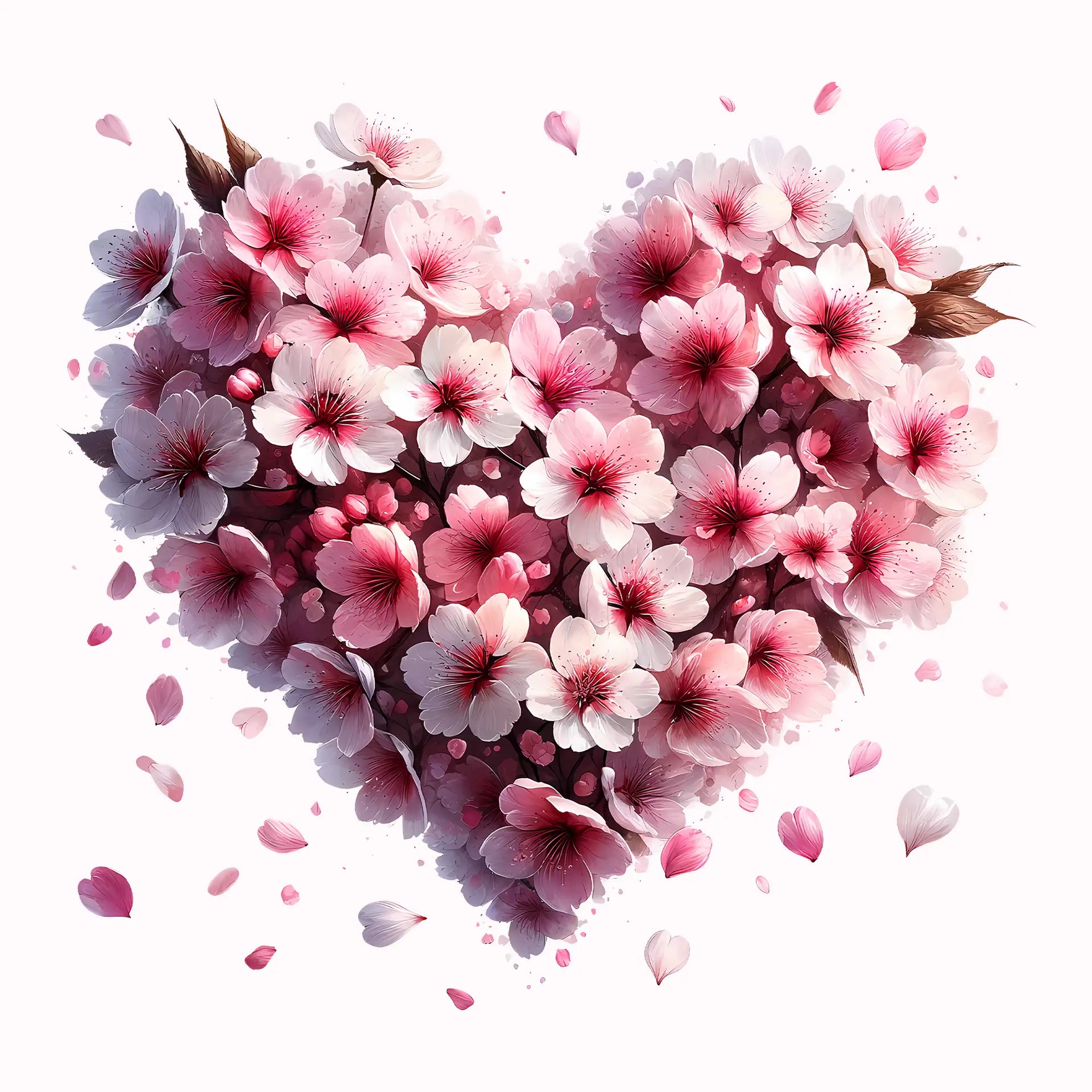 Permanent Sticker Kirschblüten Herztraum