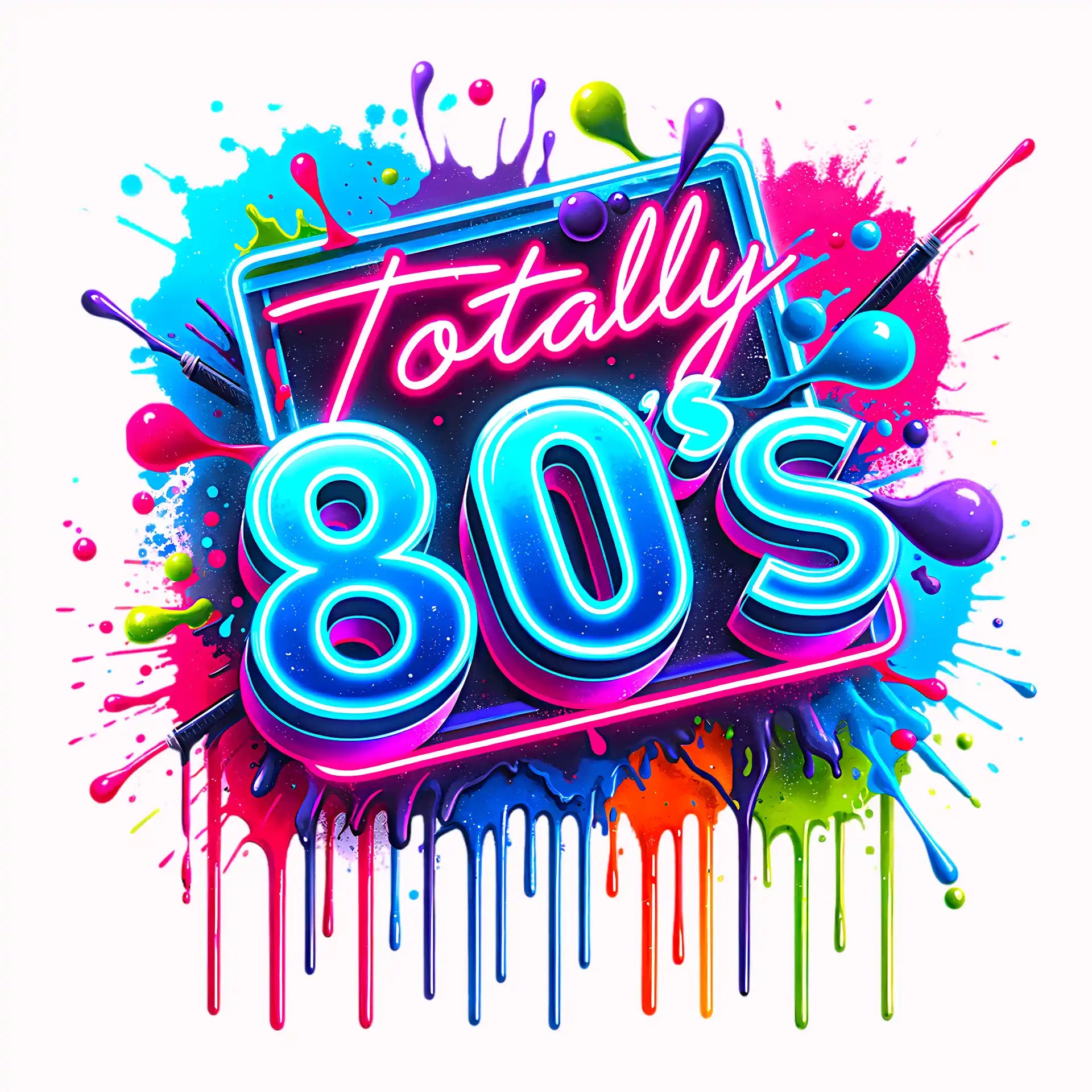 Permanent Sticker 80er Neonparty