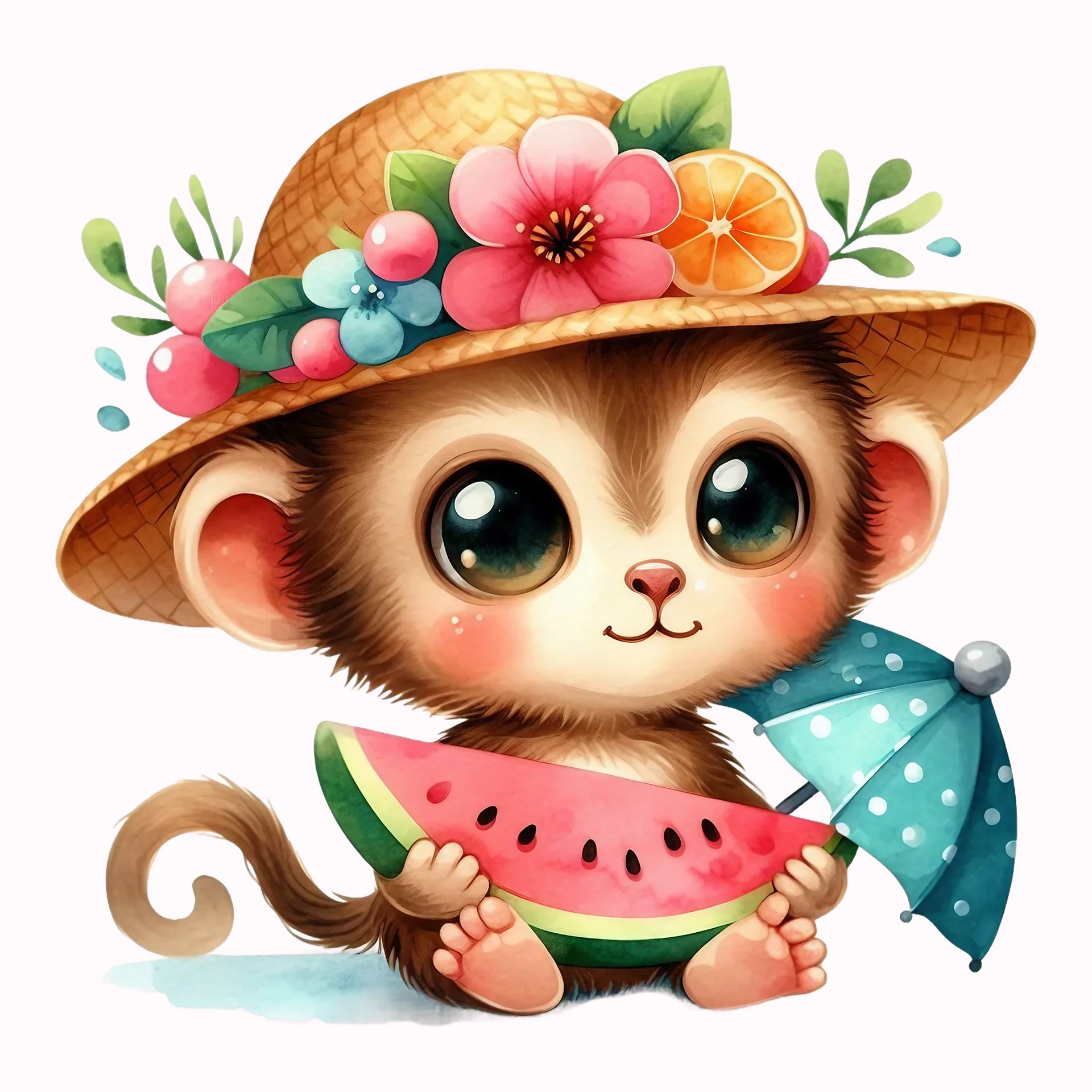 Permanent Sticker Affe Melonenspaß