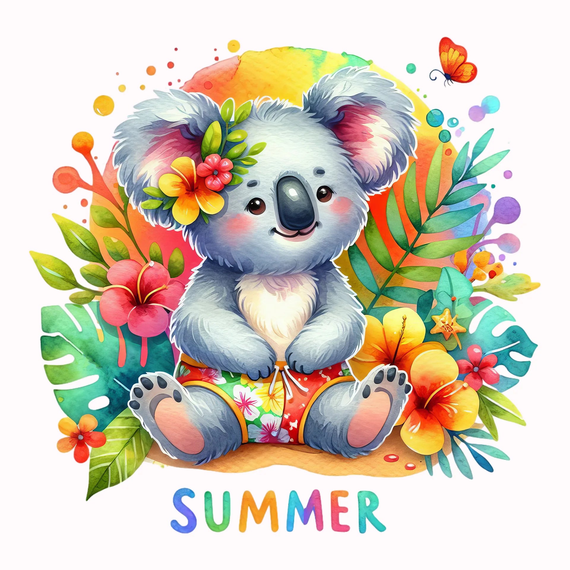 Permanent Sticker Aloha Koala