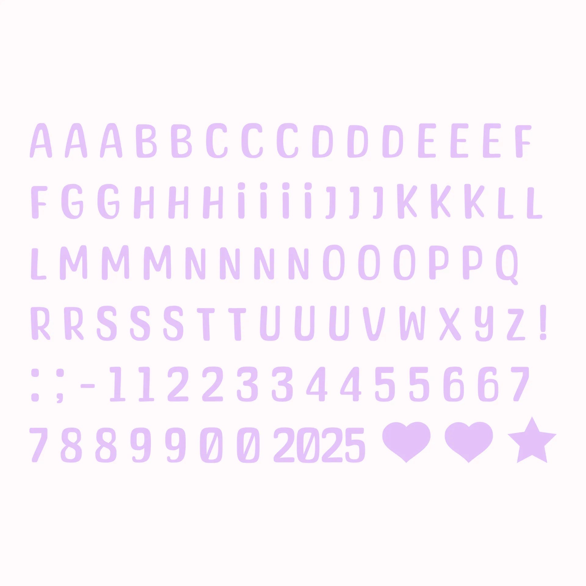 Permanent Sticker Alphabet + Zahlen Set