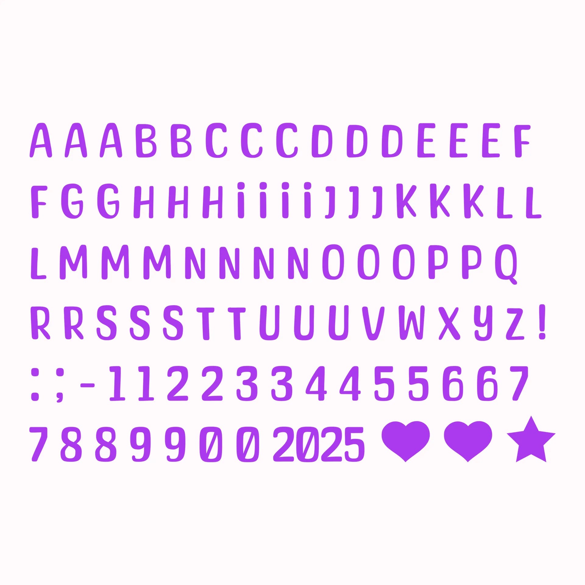 Permanent Sticker Alphabet + Zahlen Set